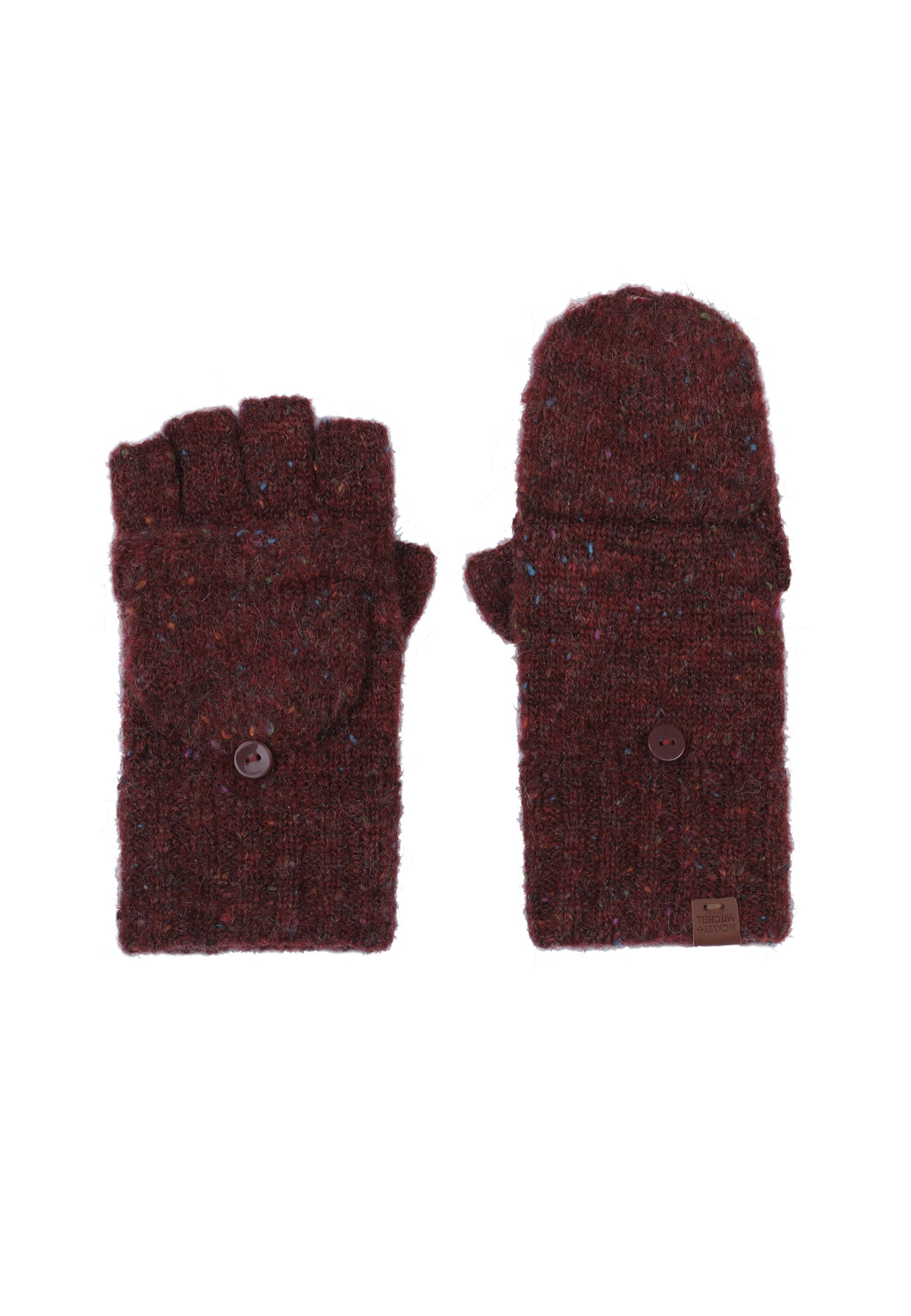 Flecked Wool Blend Fingerless Gloves
