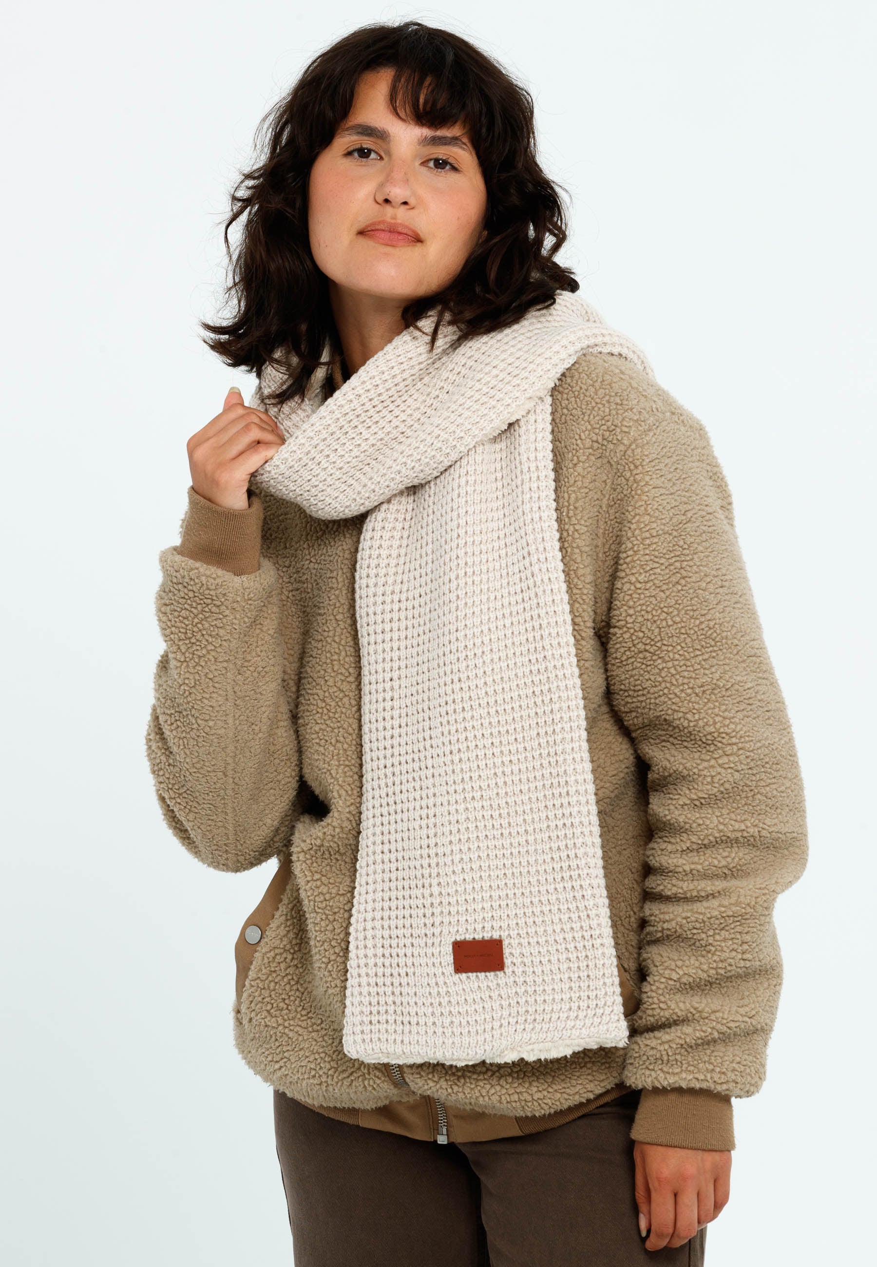 Wool Blend Teddy Scarf