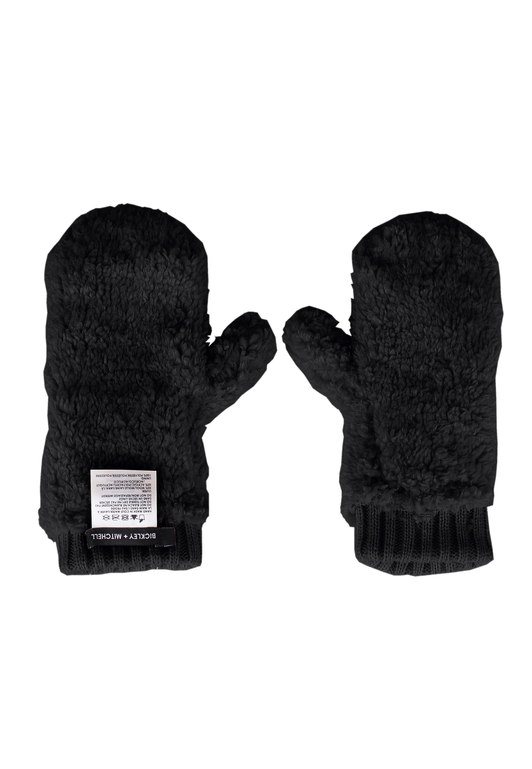 Wool Blend Teddy Mittens