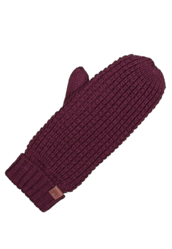 Wool Blend Waffle Mittens