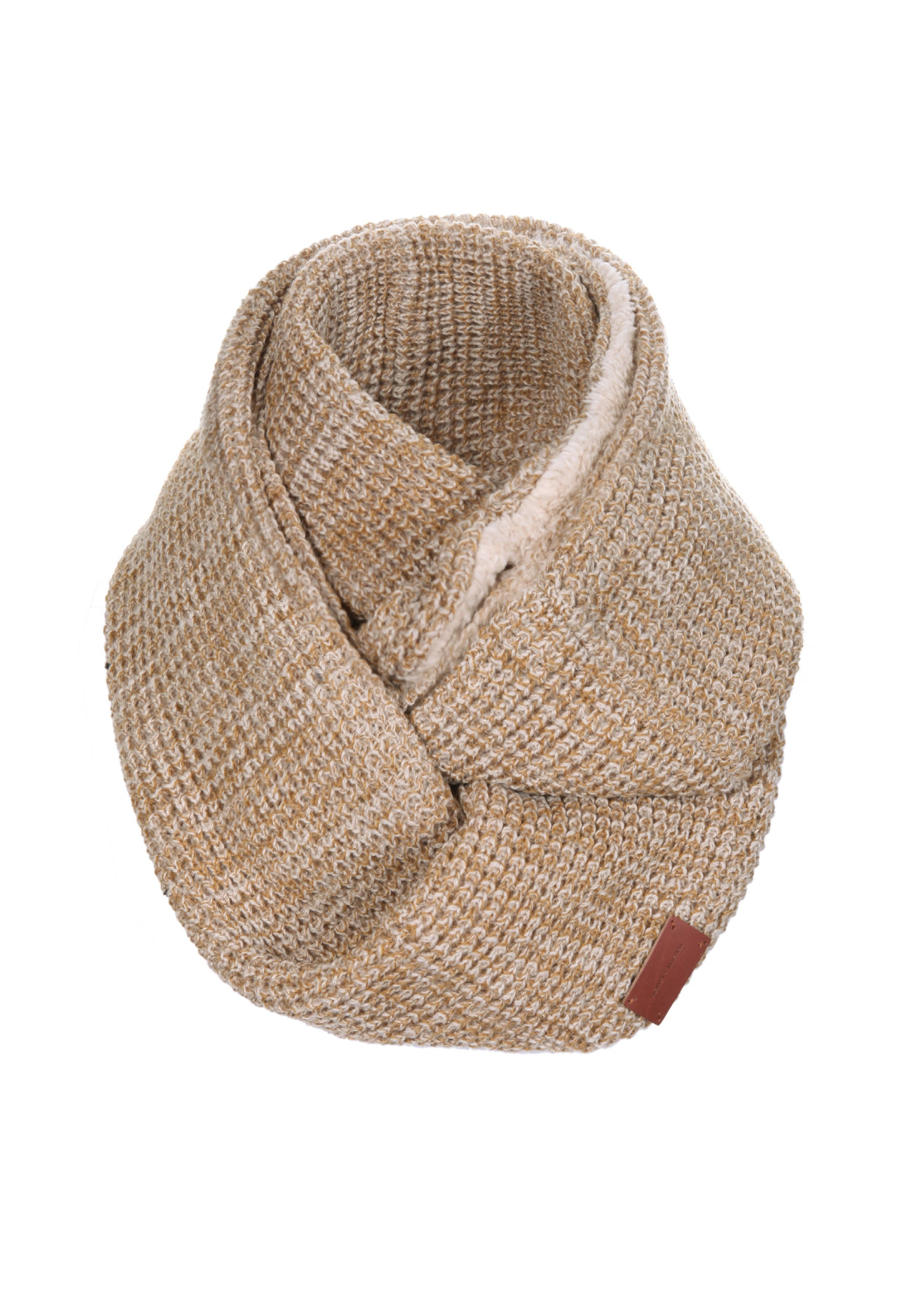Wool Blend Teddy Lined Infinity Scarf