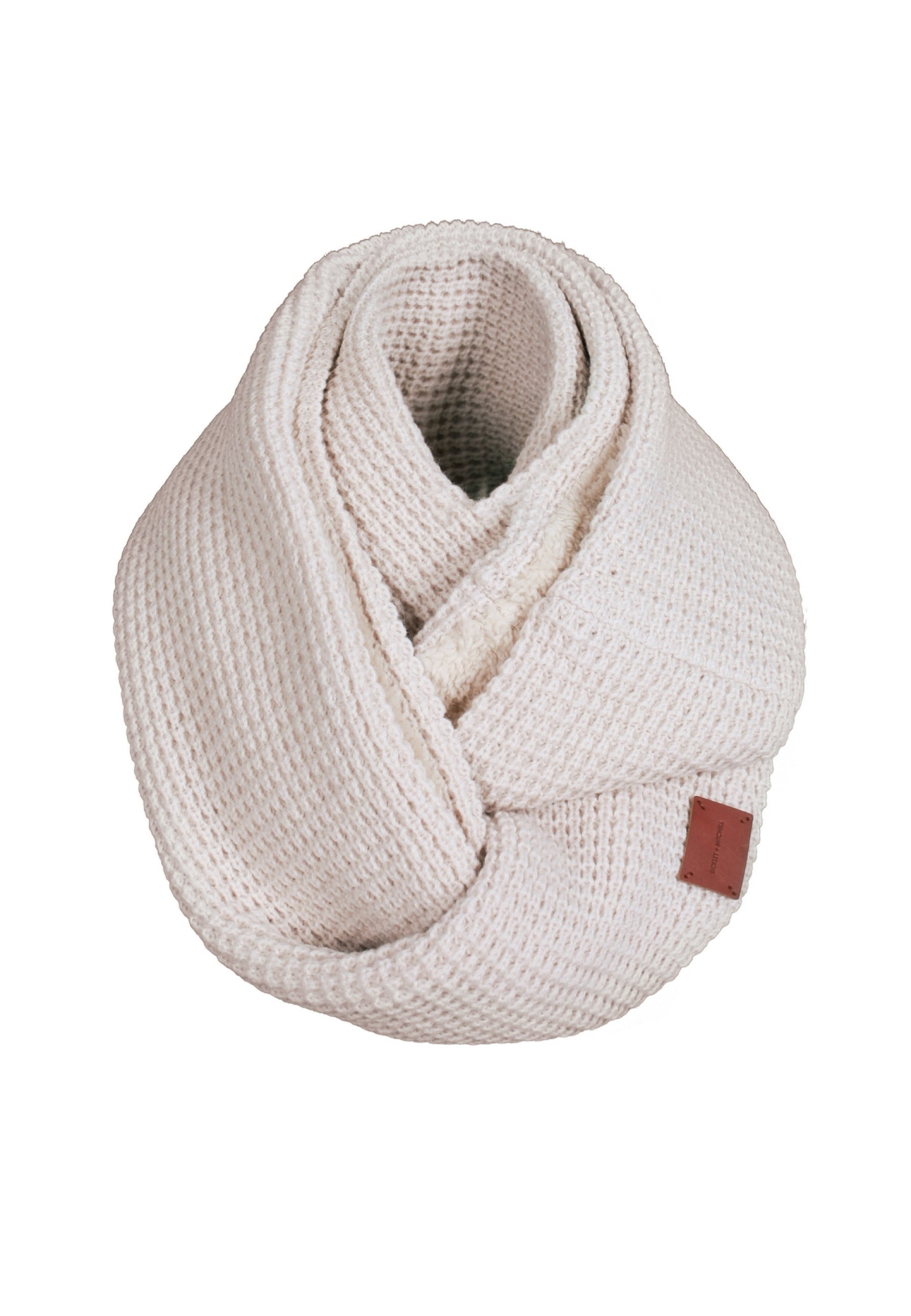 Wool Blend Teddy Lined Infinity Scarf