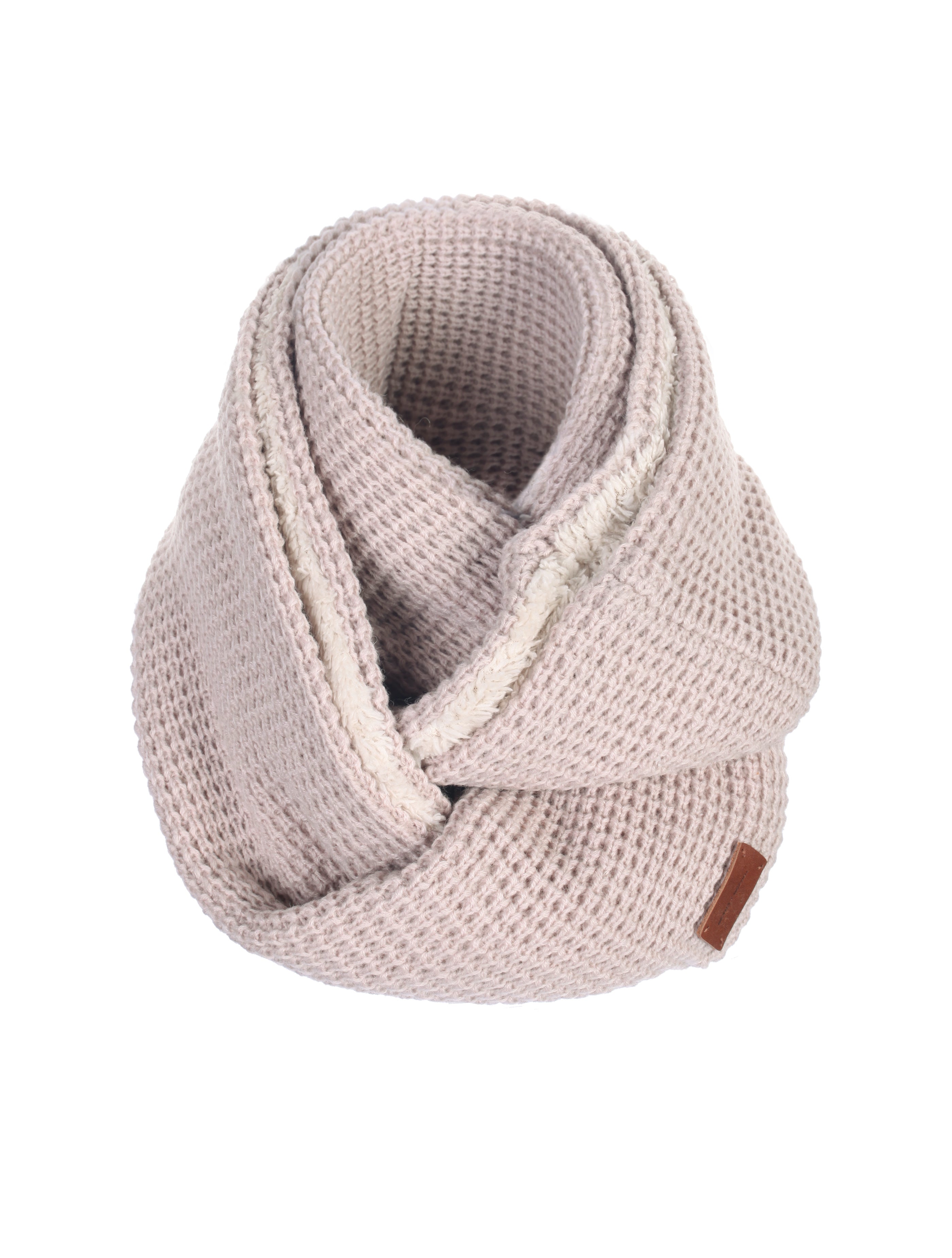 Wool Blend Teddy Lined Infinity Scarf
