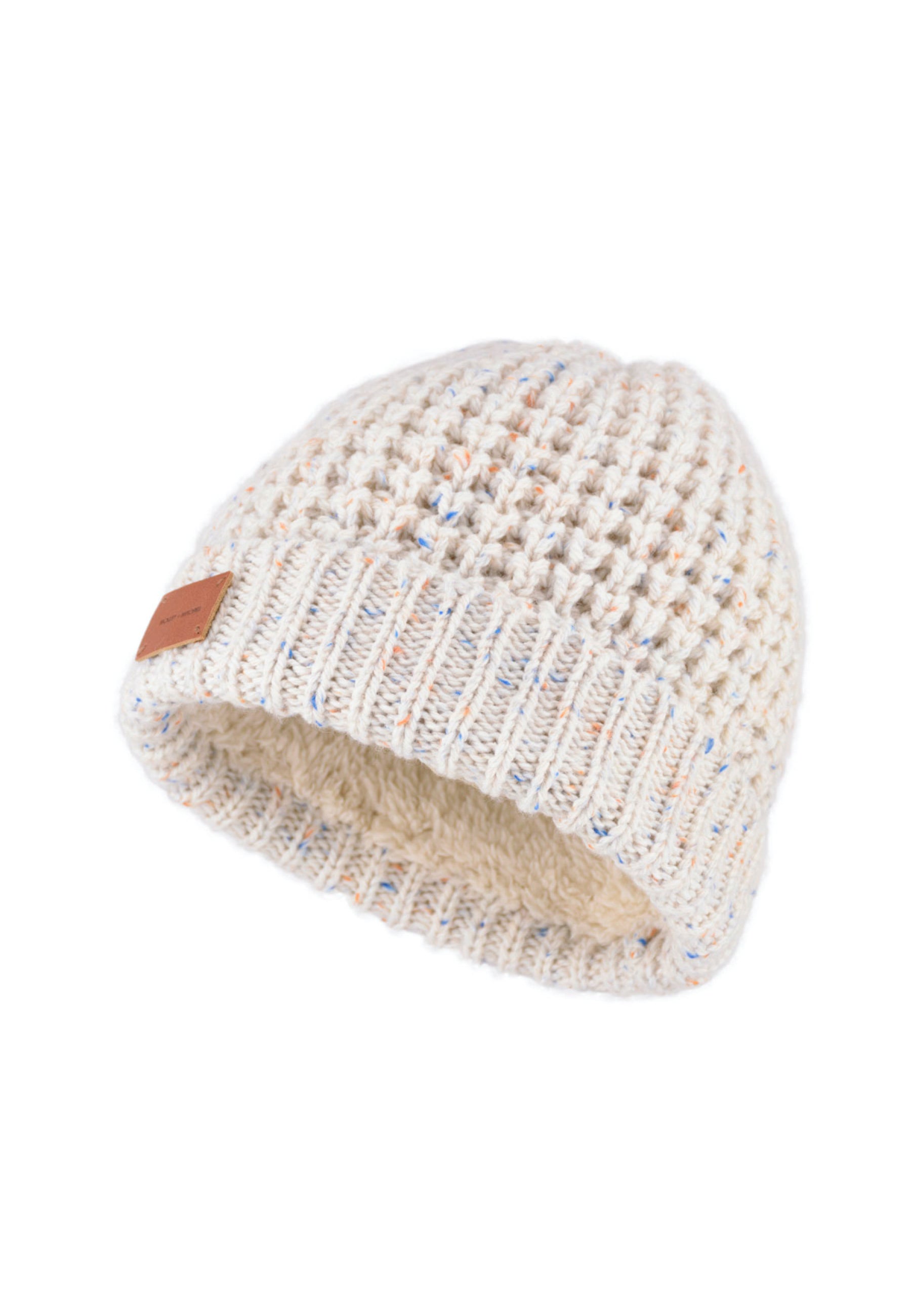 Wool Fleck Beanie with Teddy Lining