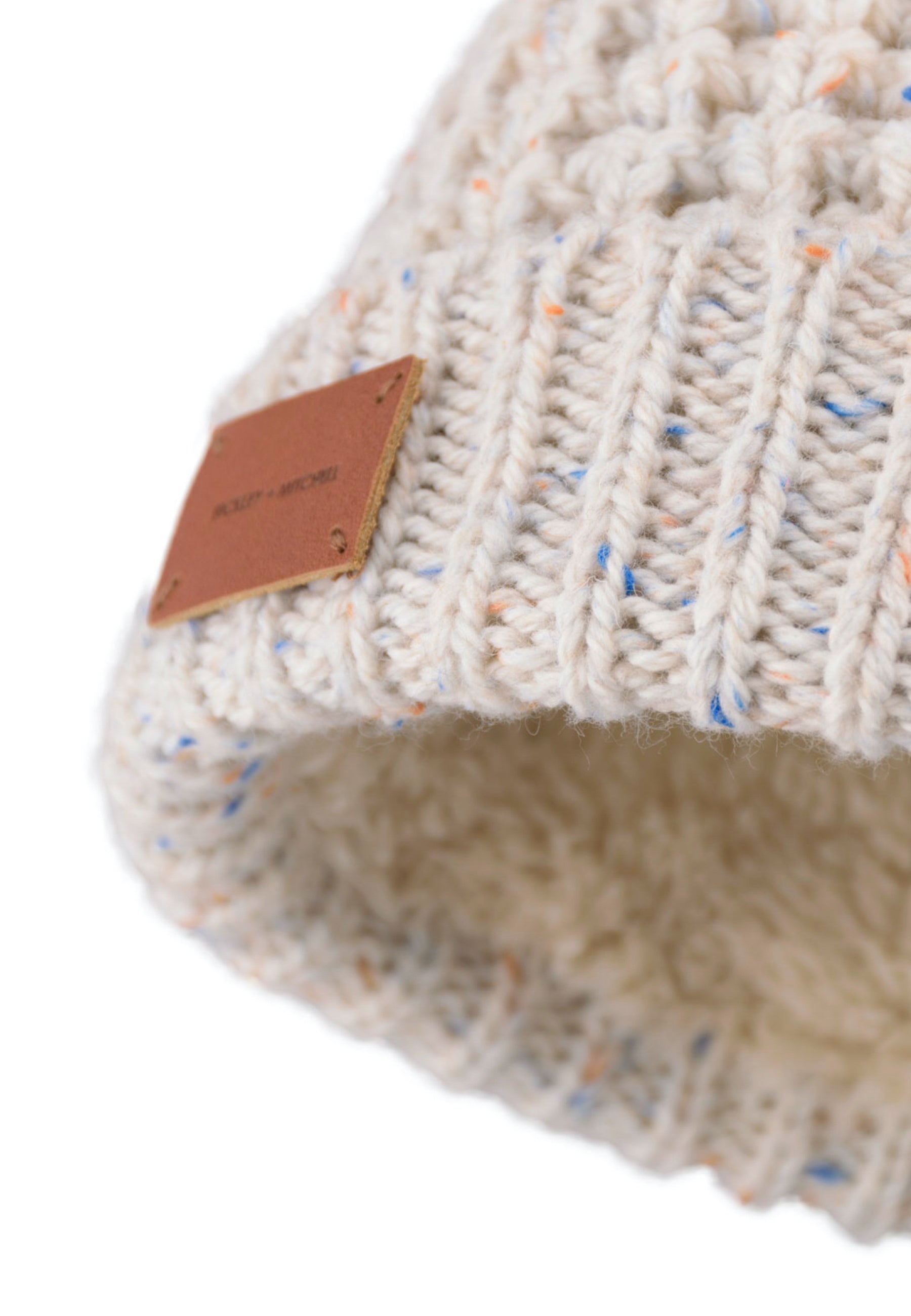 Wool Fleck Beanie with Teddy Lining