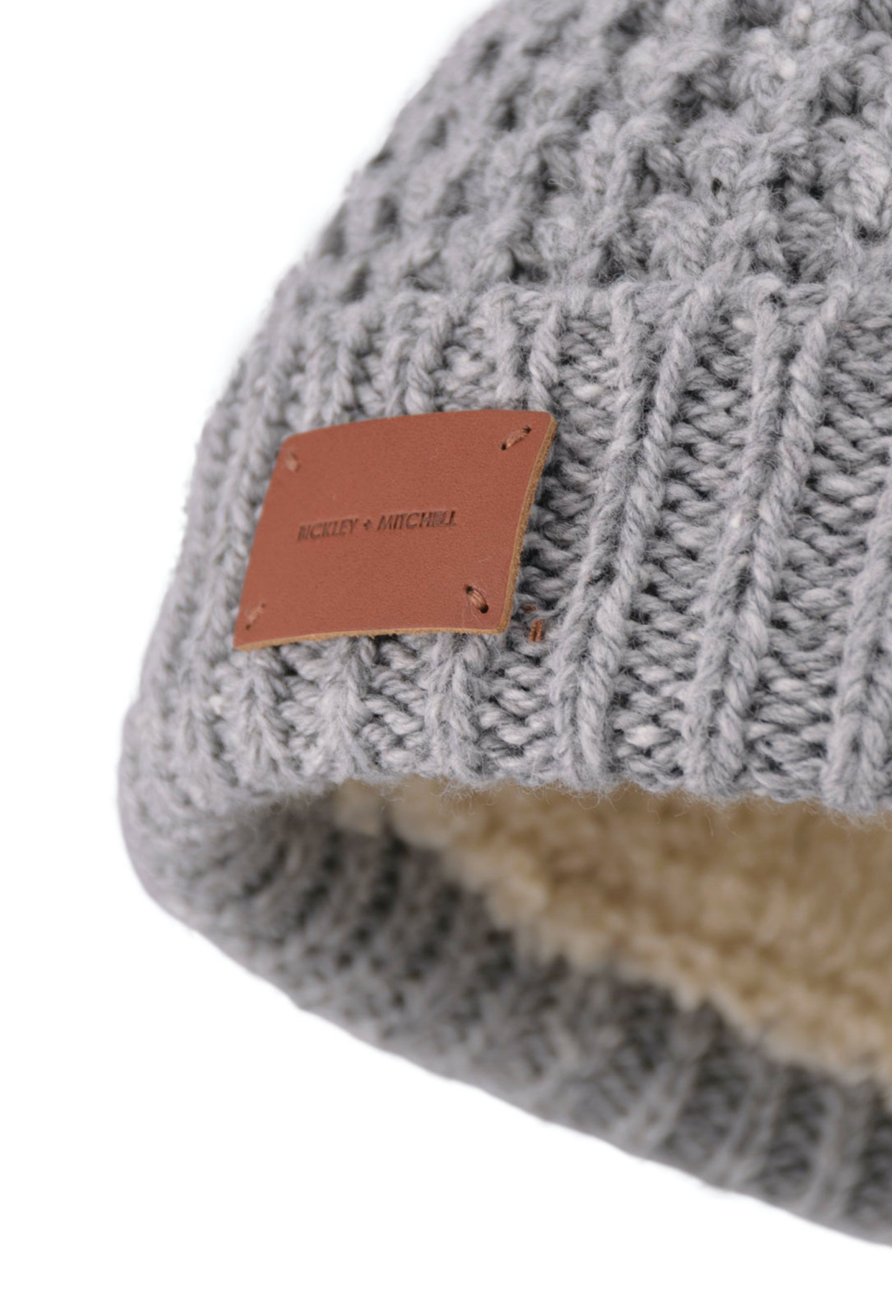 Wool Fleck Beanie with Teddy Lining