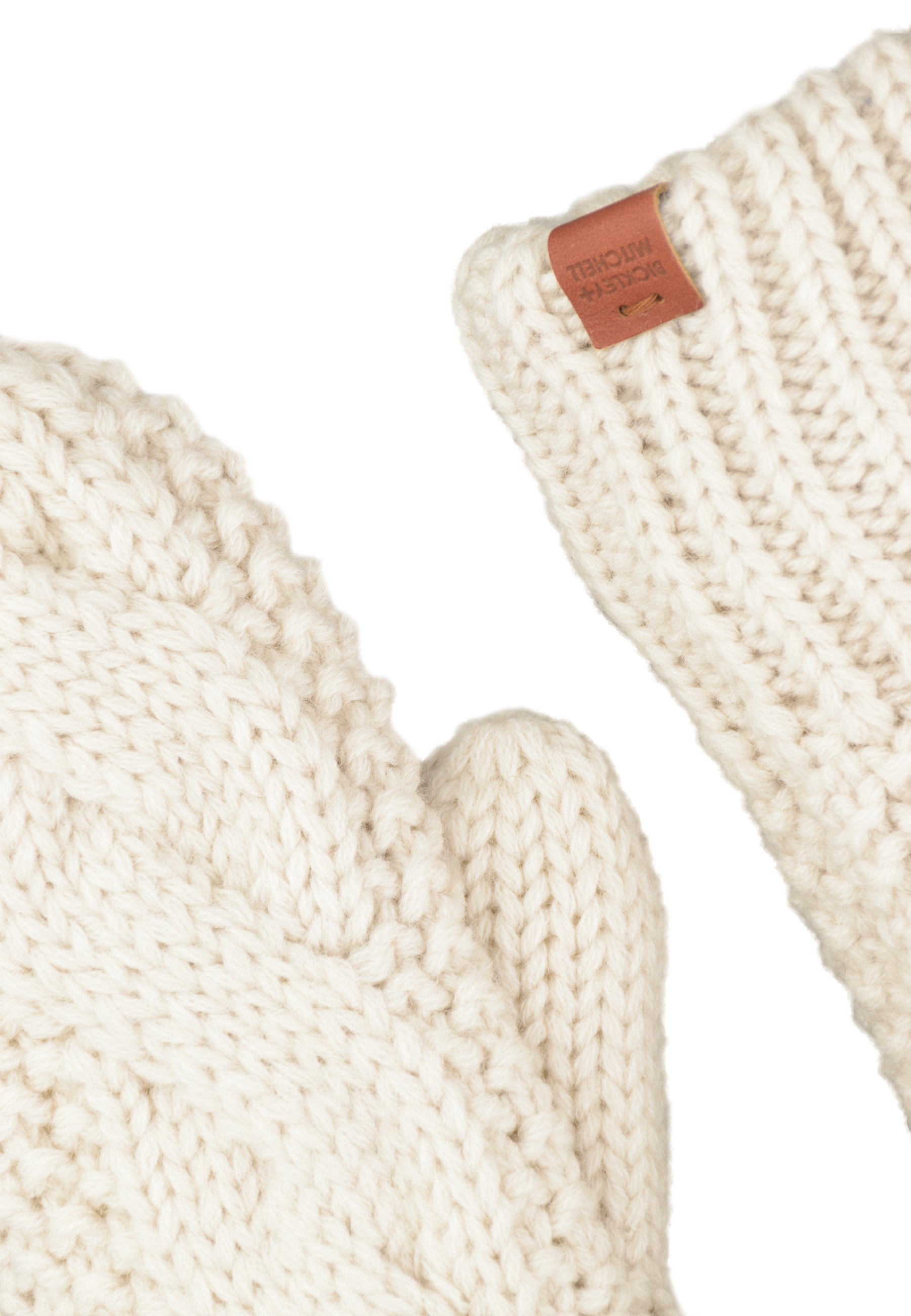 Cable-Knit Wool Blend Fleece Lined Mittens