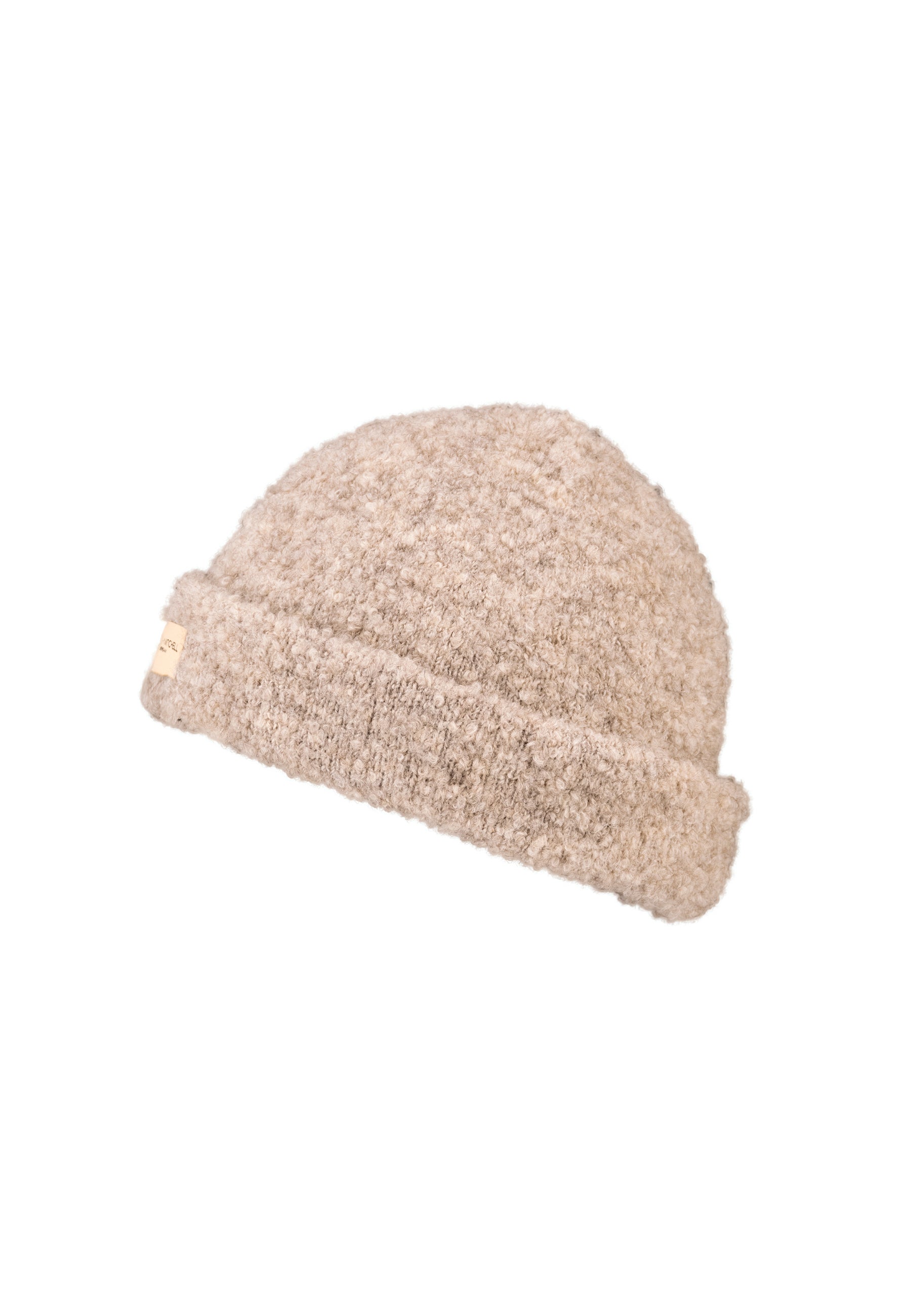 Boucle Wool Blend Fishermans Beanie