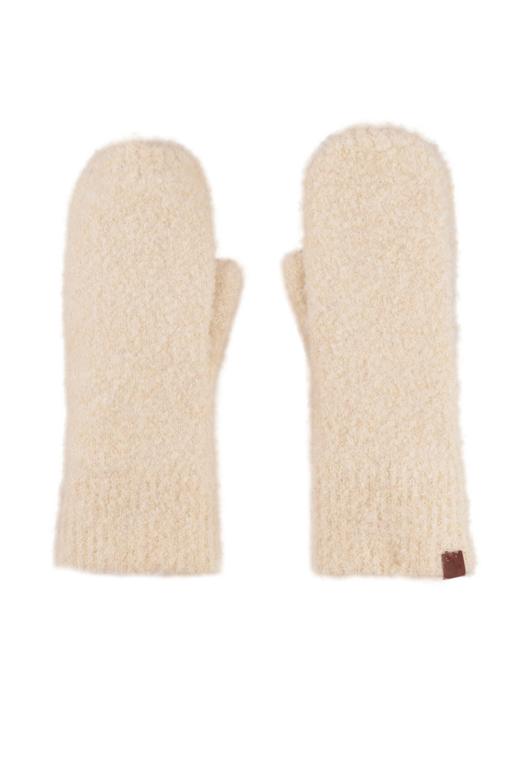 Boucle Wool Blend Teddy Lined Mittens