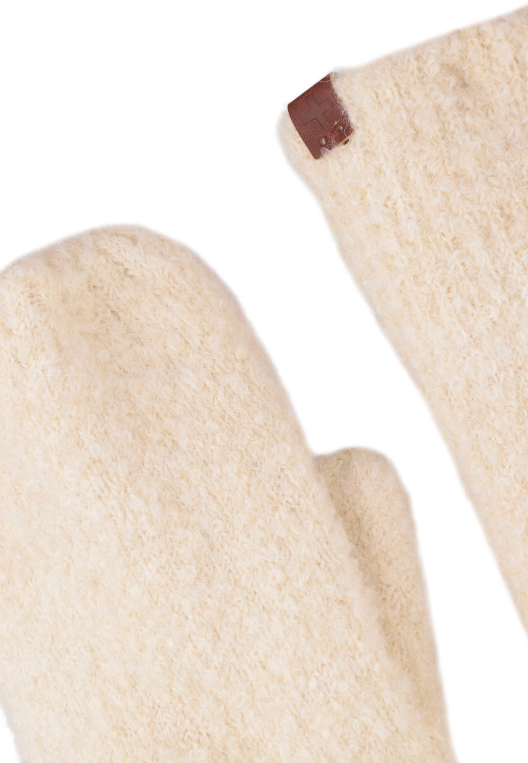 Boucle Wool Blend Teddy Lined Mittens