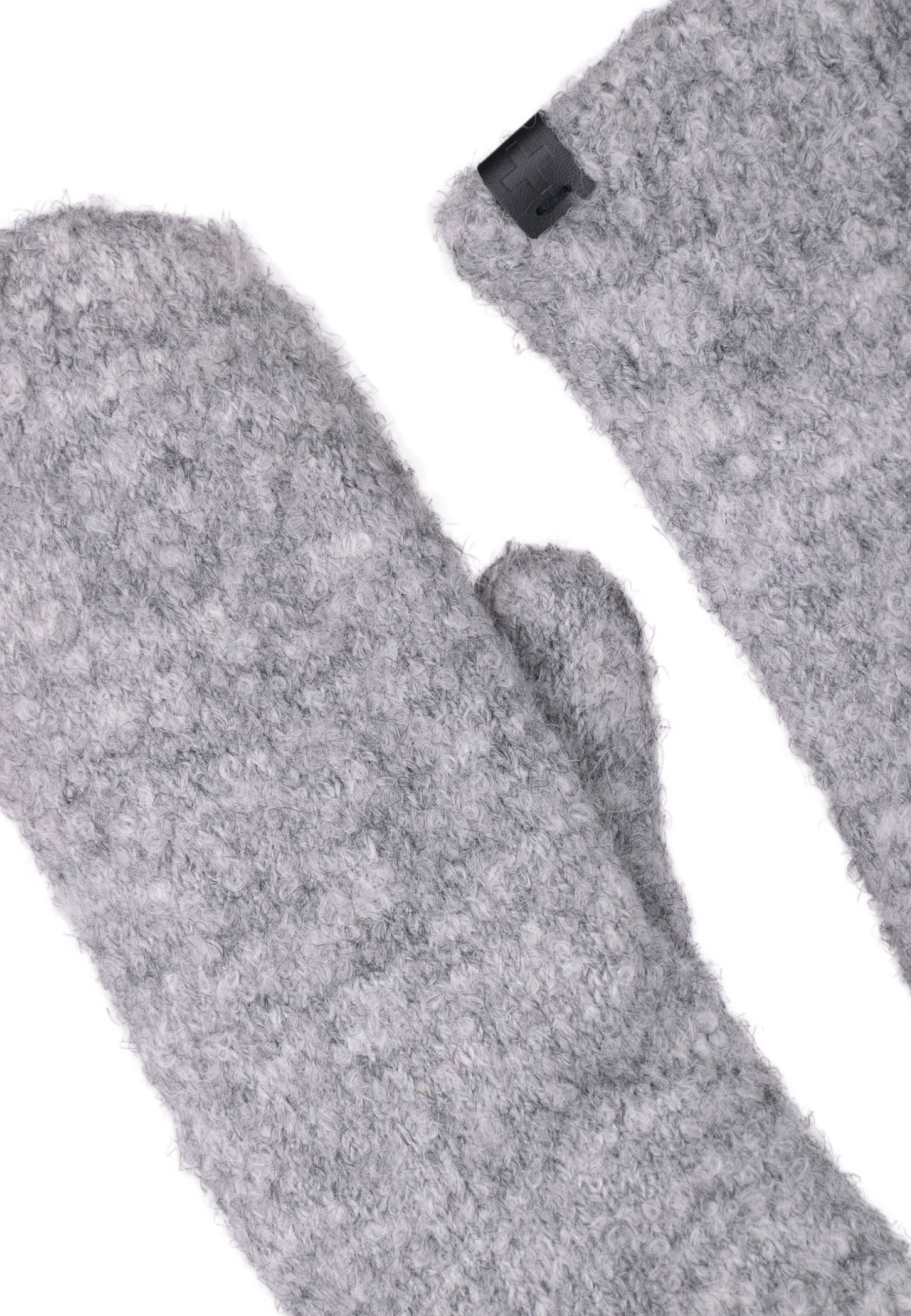 Boucle Wool Blend Teddy Lined Mittens