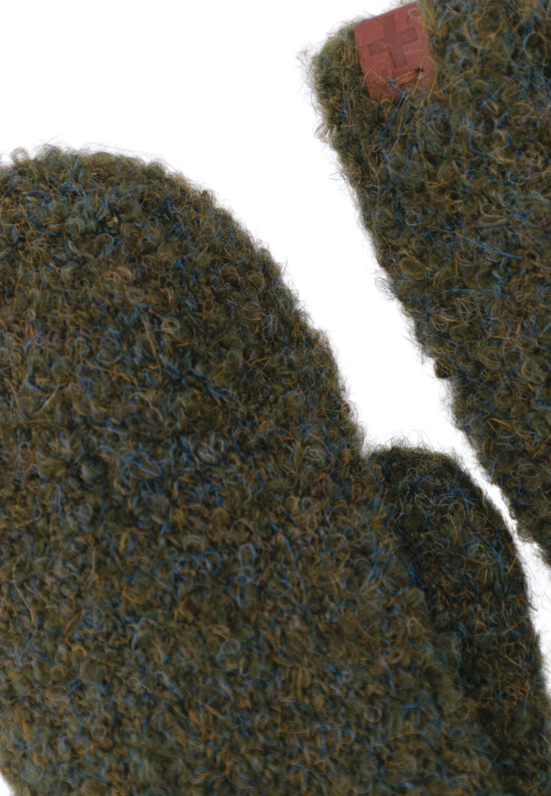Boucle Wool Blend Teddy Lined Mittens