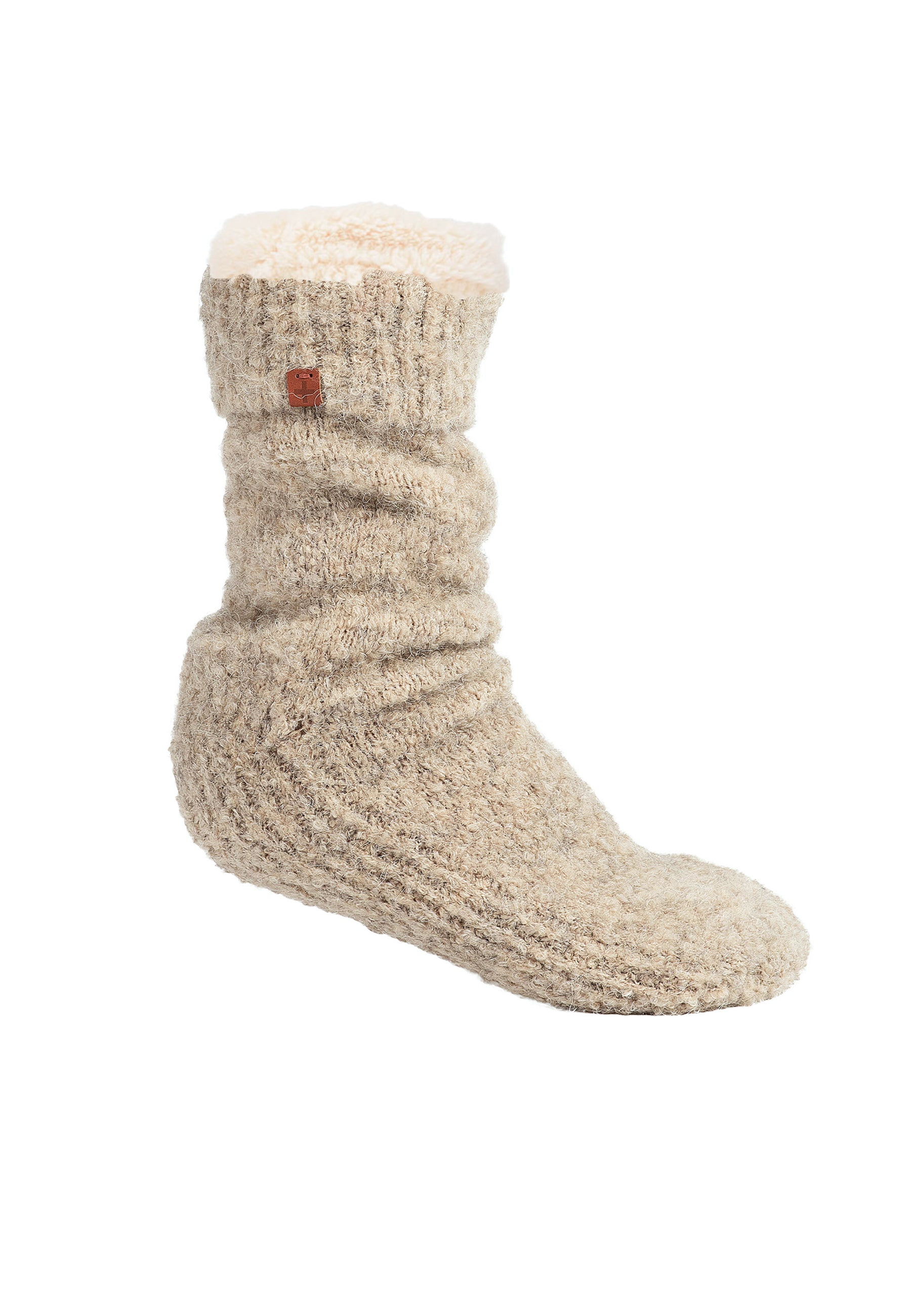 Boucle Wool Blend Slipper Socks