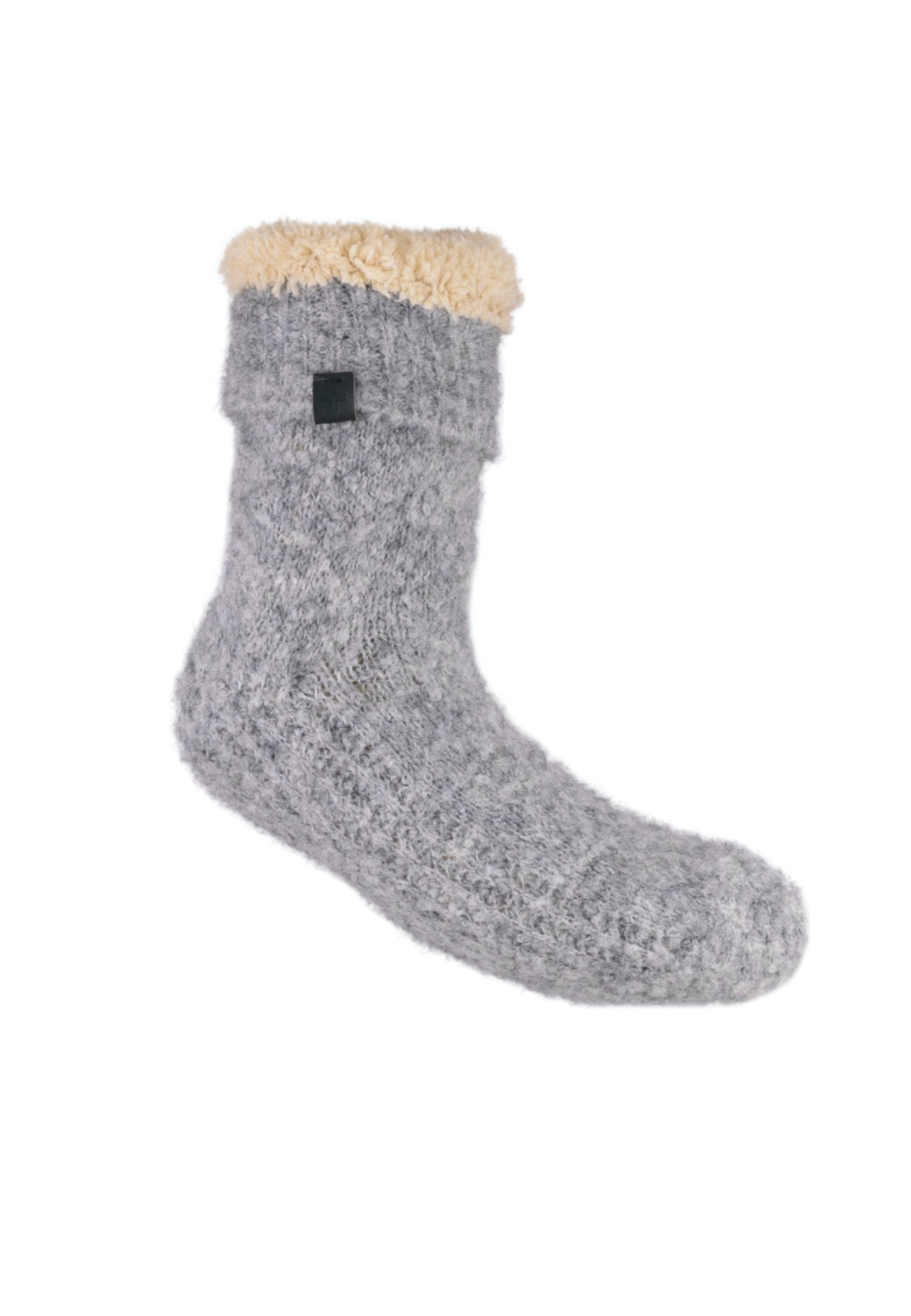 Boucle Wool Blend Slipper Socks