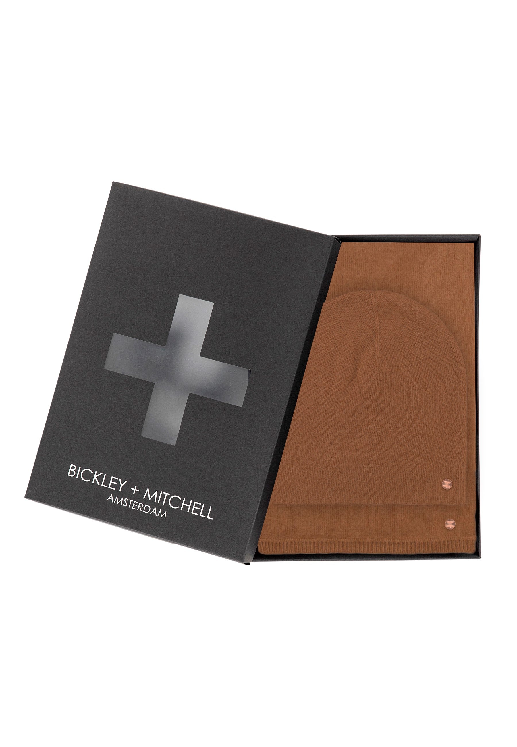 GIFTBOX | Womens Cashmere Blend Slouchy Beanie + Scarf