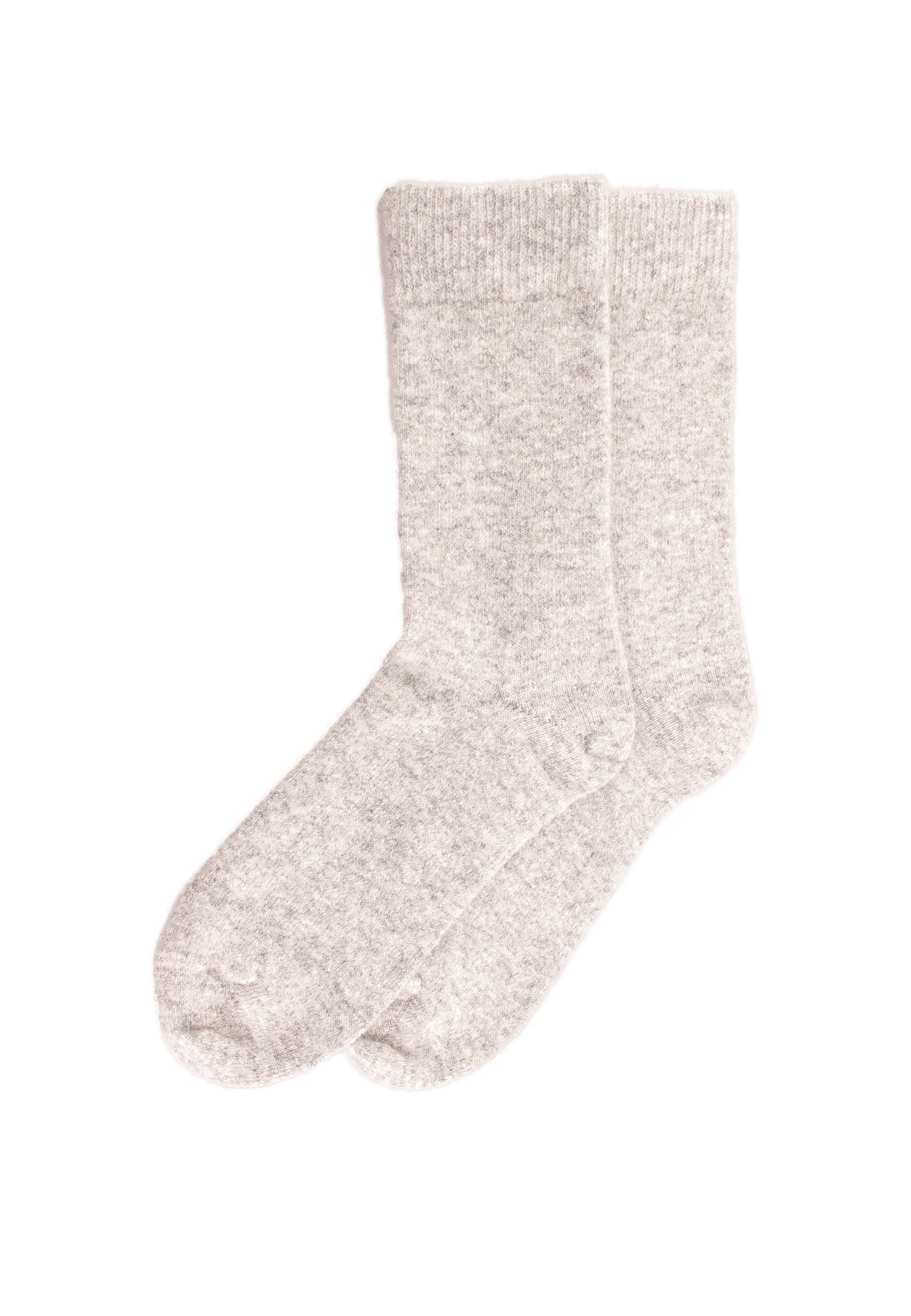 Soft Rib Merino-Cashmere Crew Socks