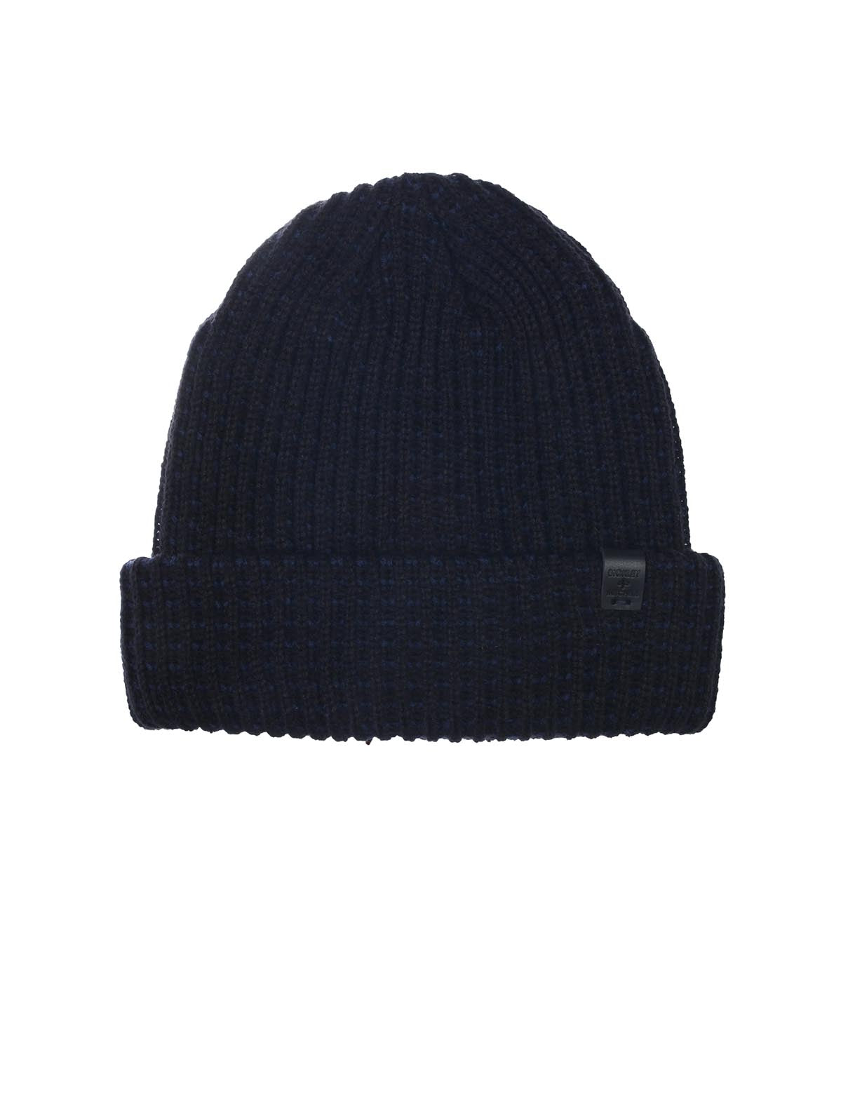 Waffle Contrast Stripe Beanie