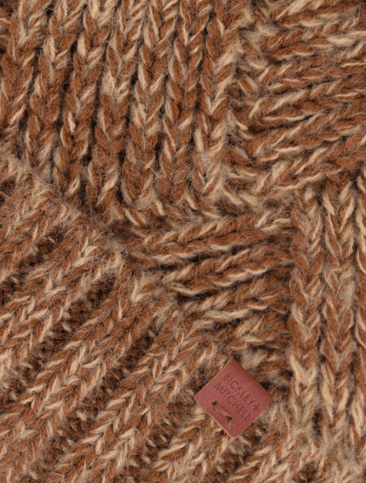 Pattern Melange Pompom Beanie