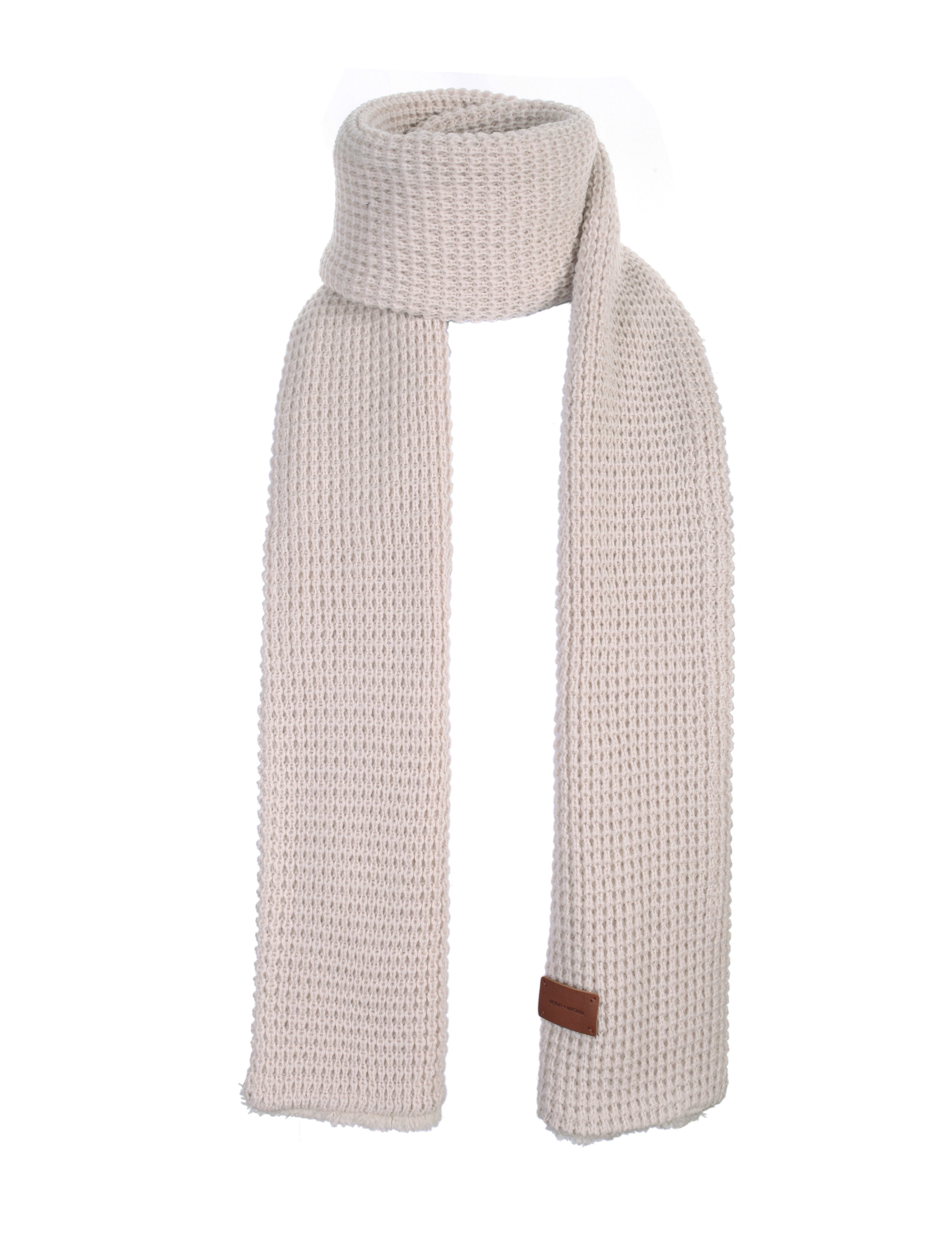 Cozy Lined Waffle Knit Scarf