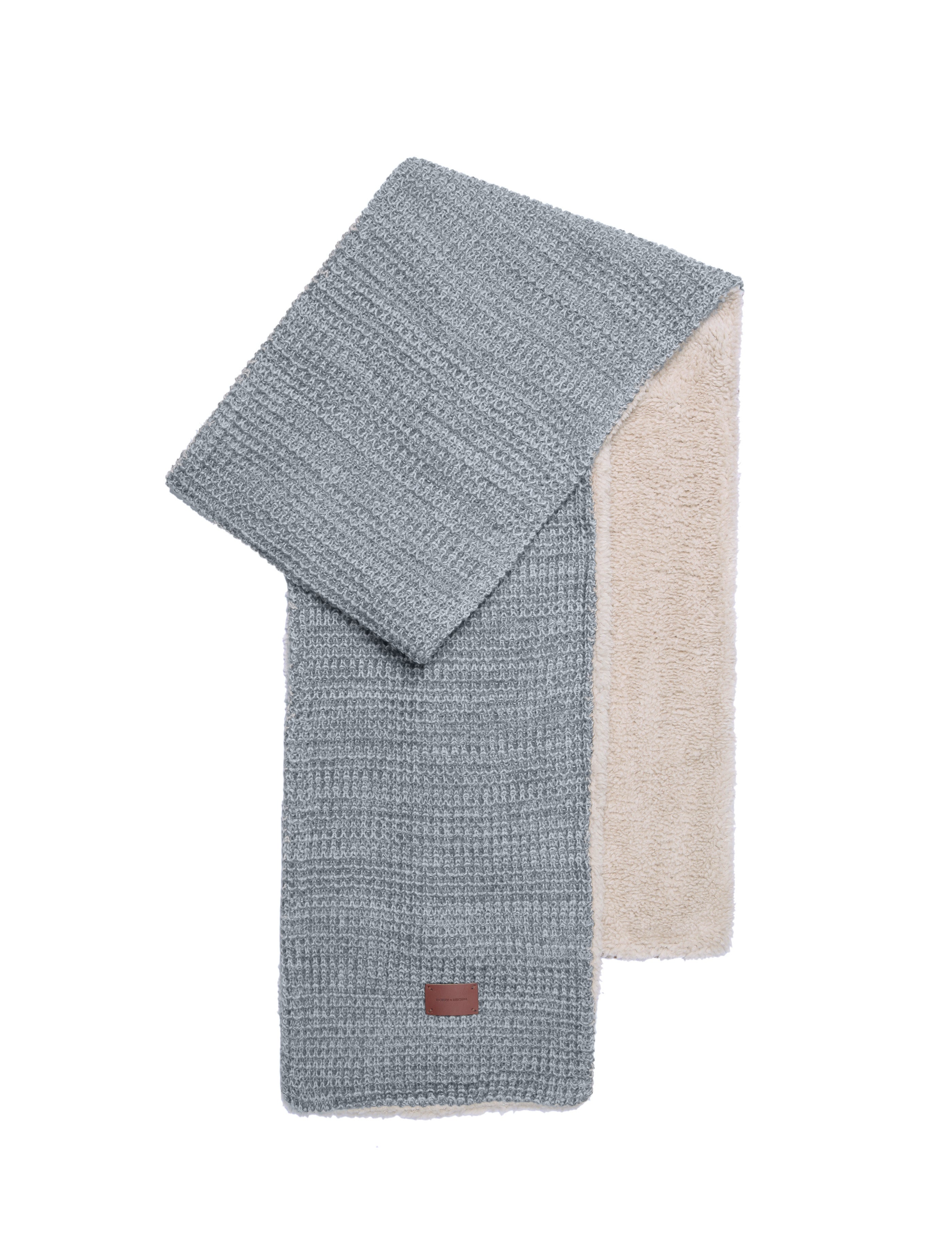 Cozy Lined Waffle Knit Scarf