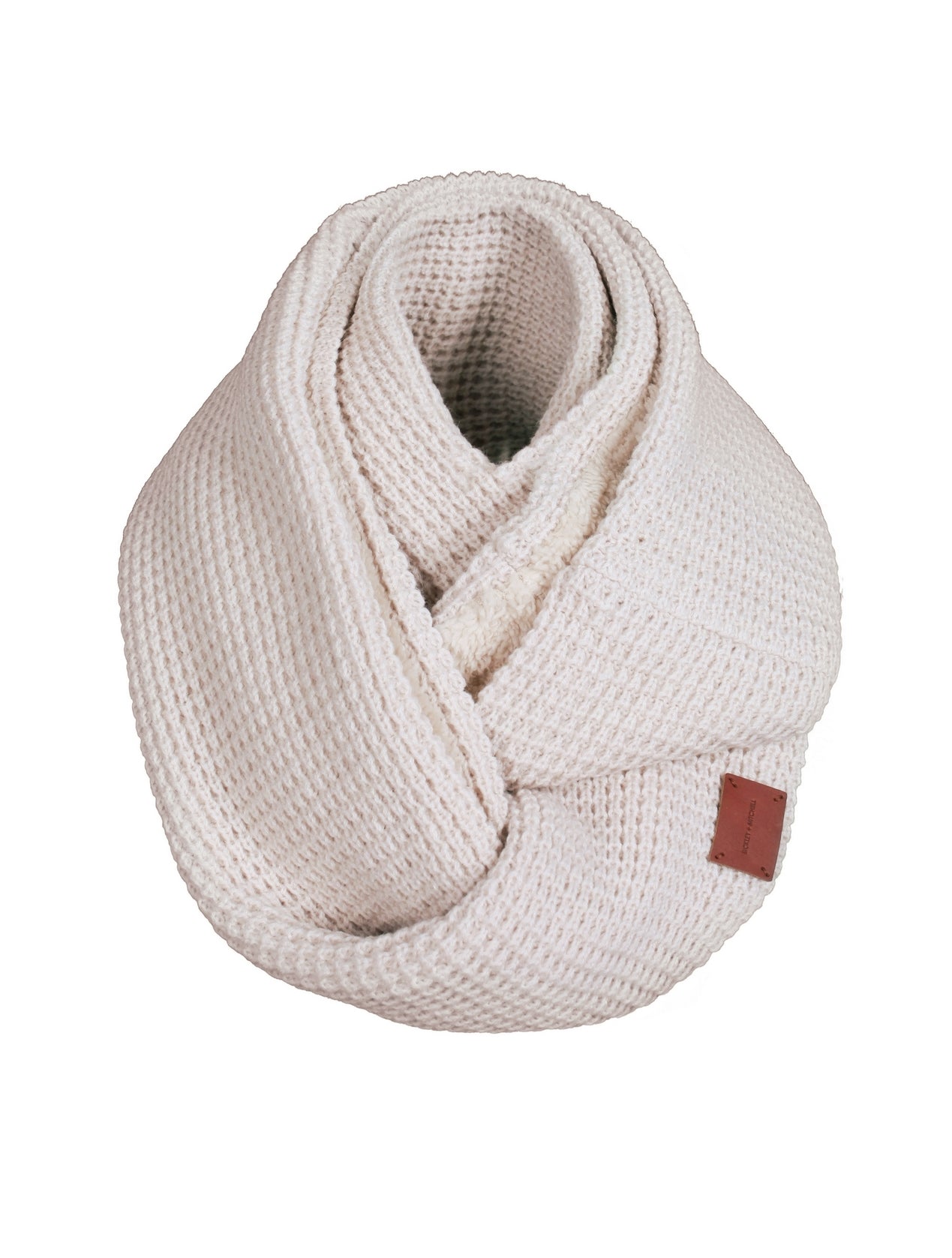 Cozy Lined Waffle Knit Infinity Scarf