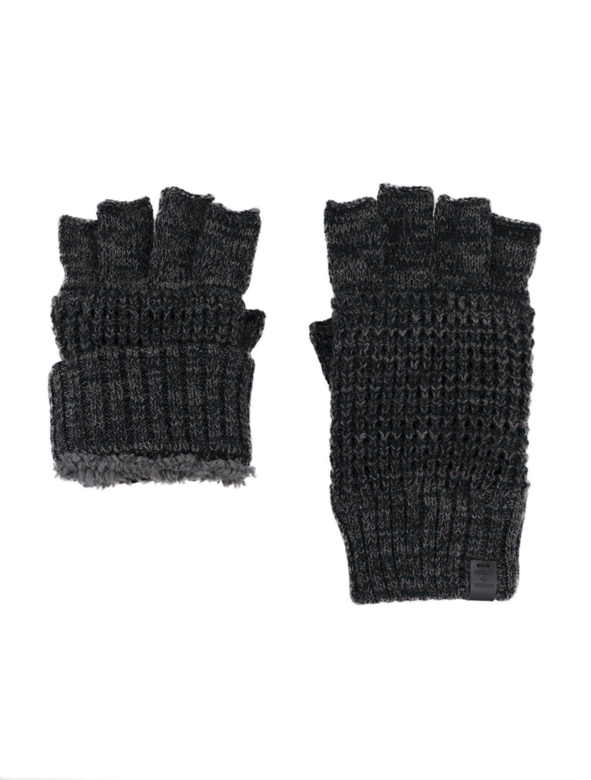Wool Waffle Teddy Fingerless Gloves