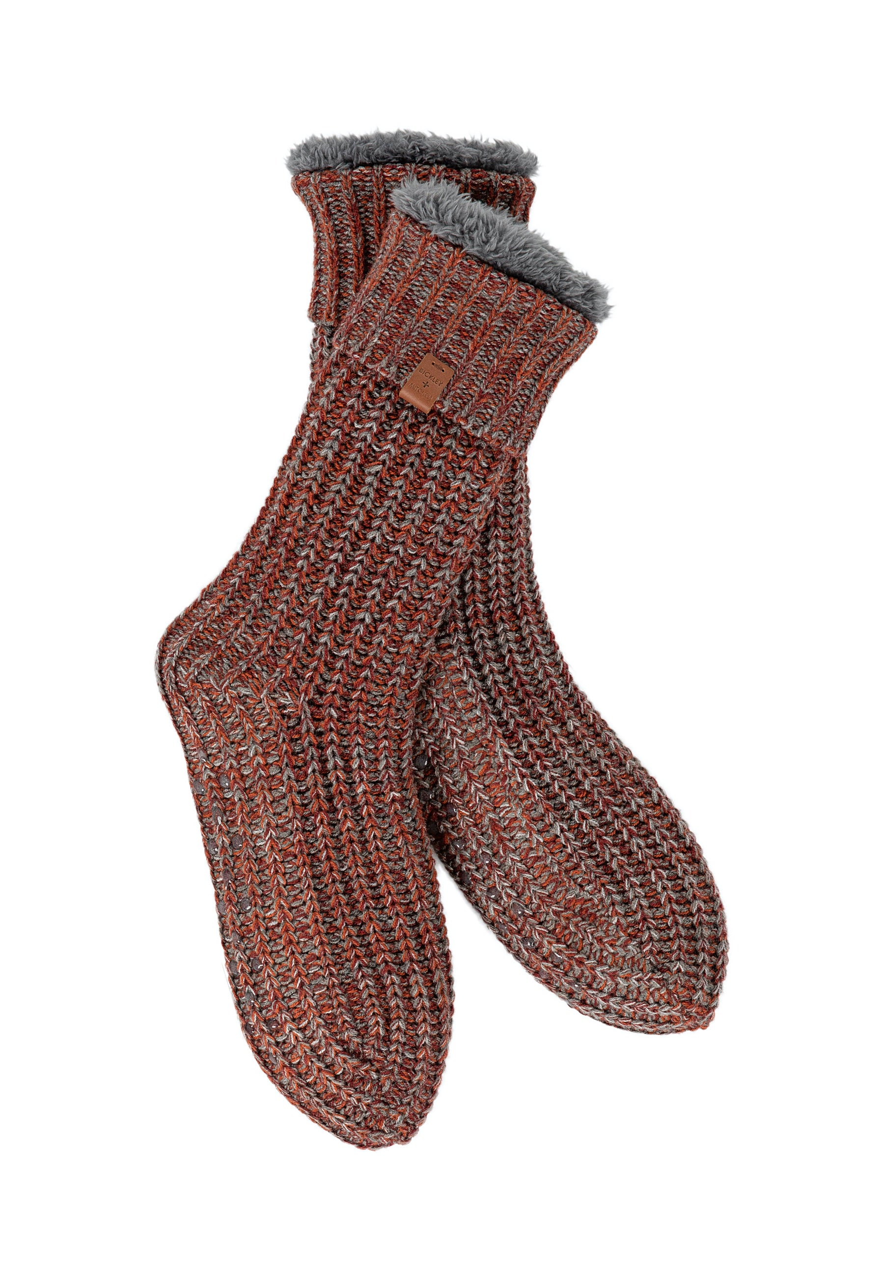 Melange Rib Slipper Socks