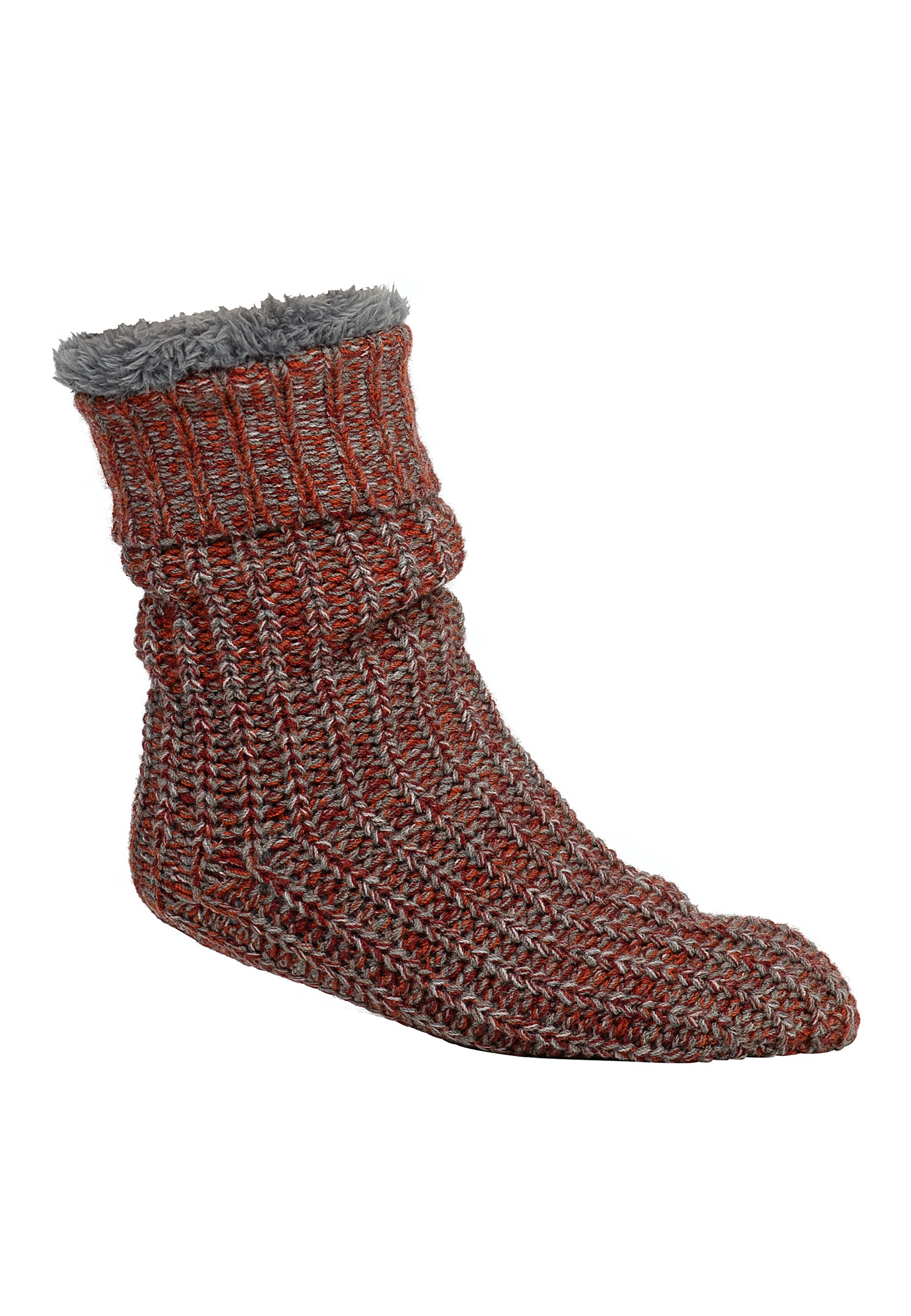 Melange Rib Slipper Socks