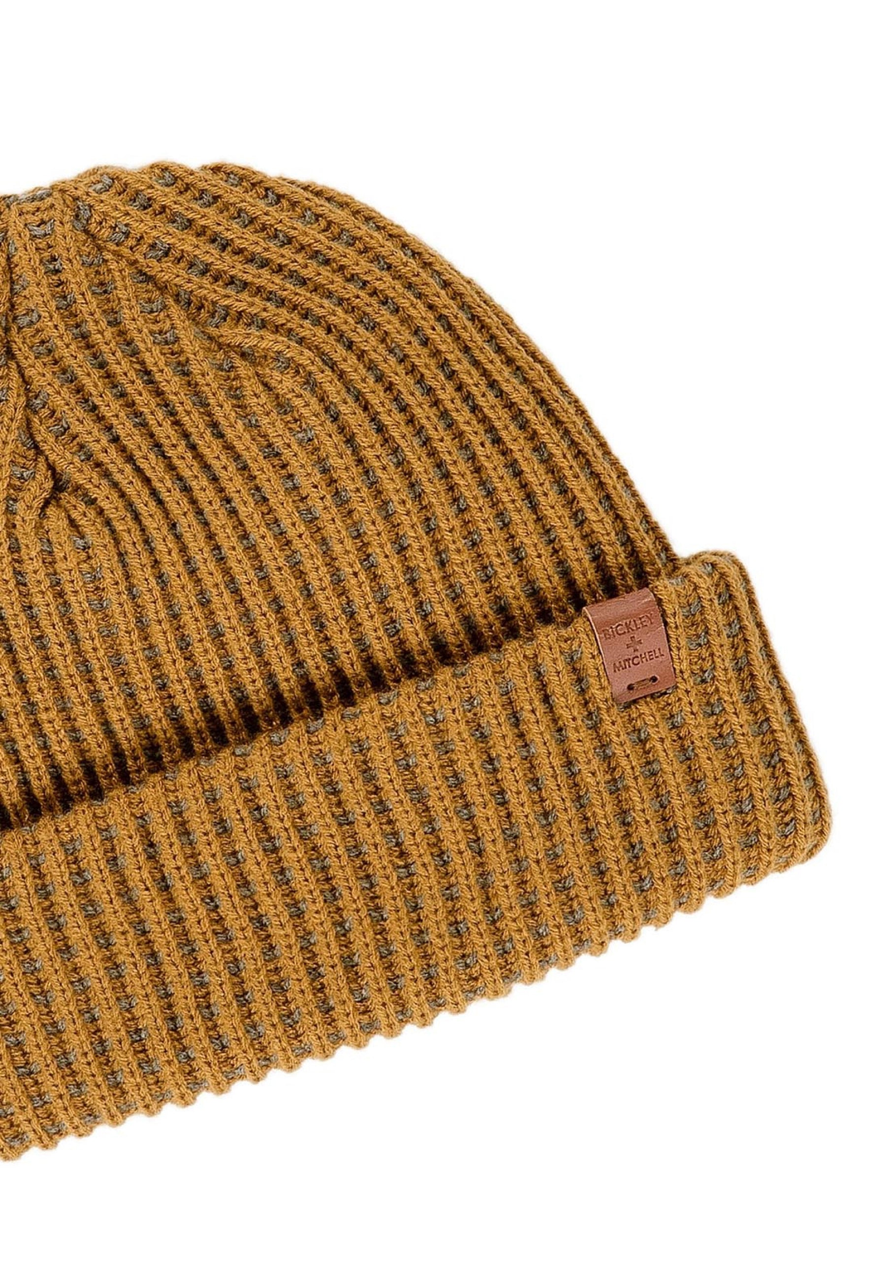 Two-Tone Waffle Knit Beanie