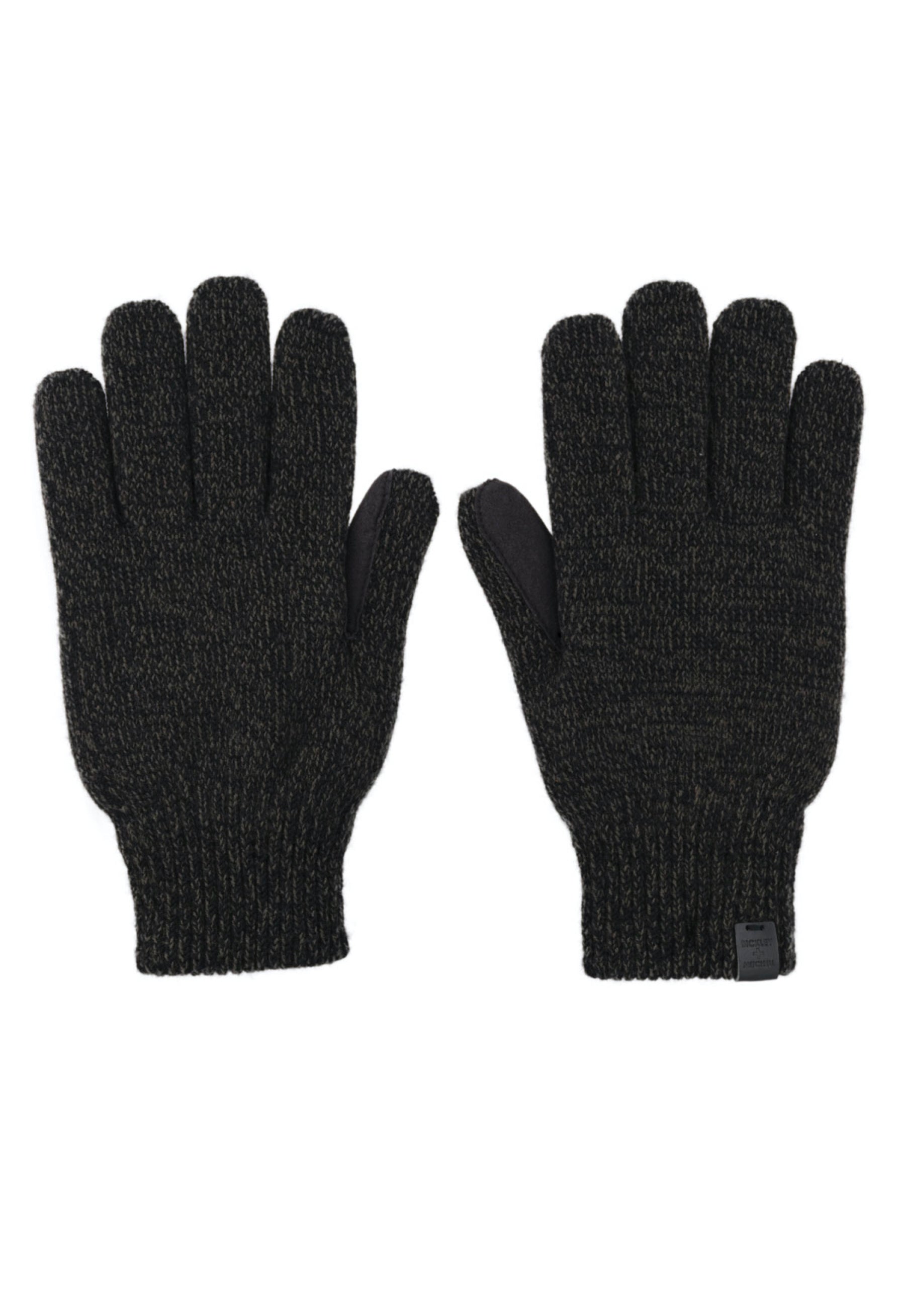 Wool Blend Suede Patch Gloves