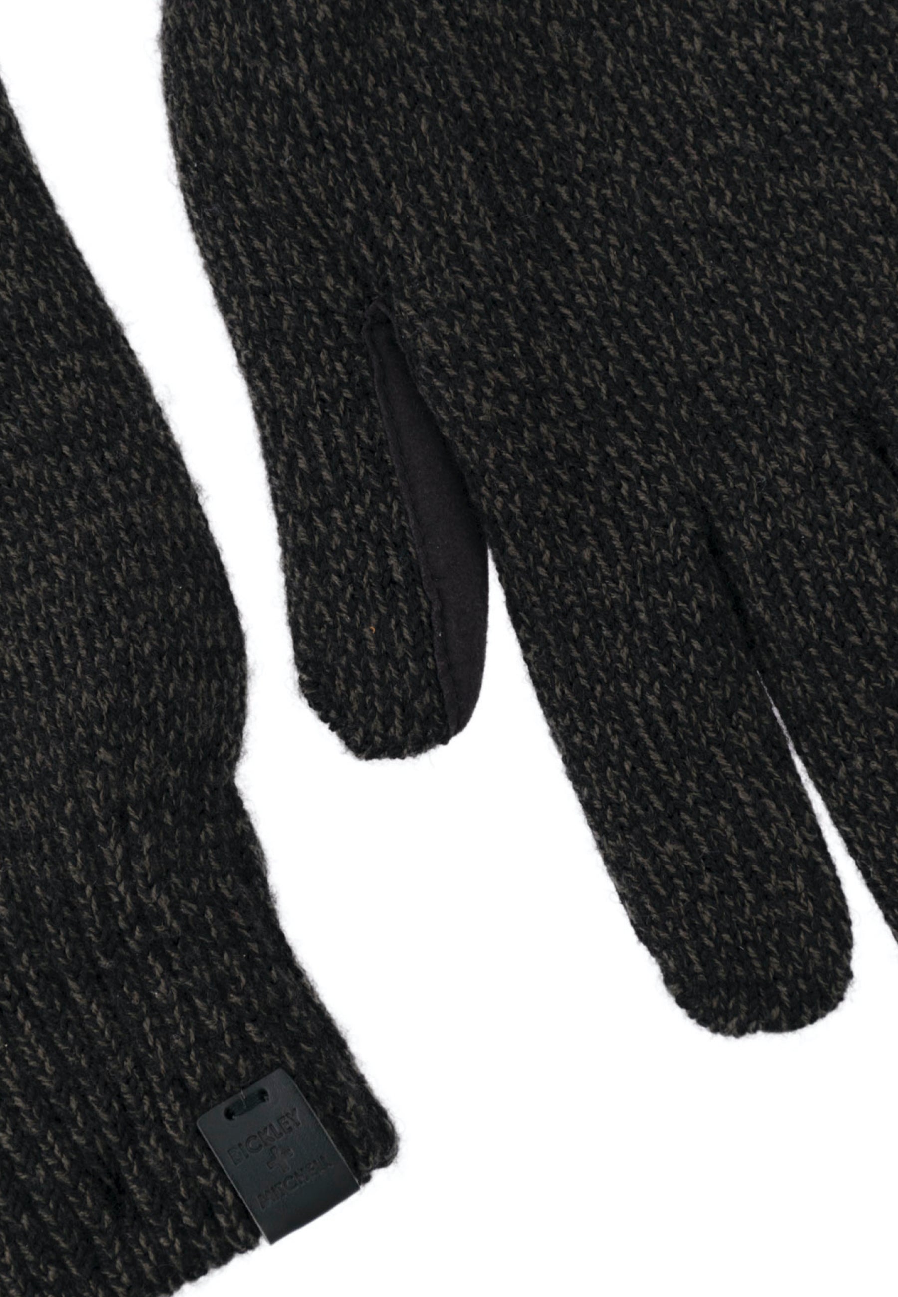 Wool Blend Suede Patch Gloves