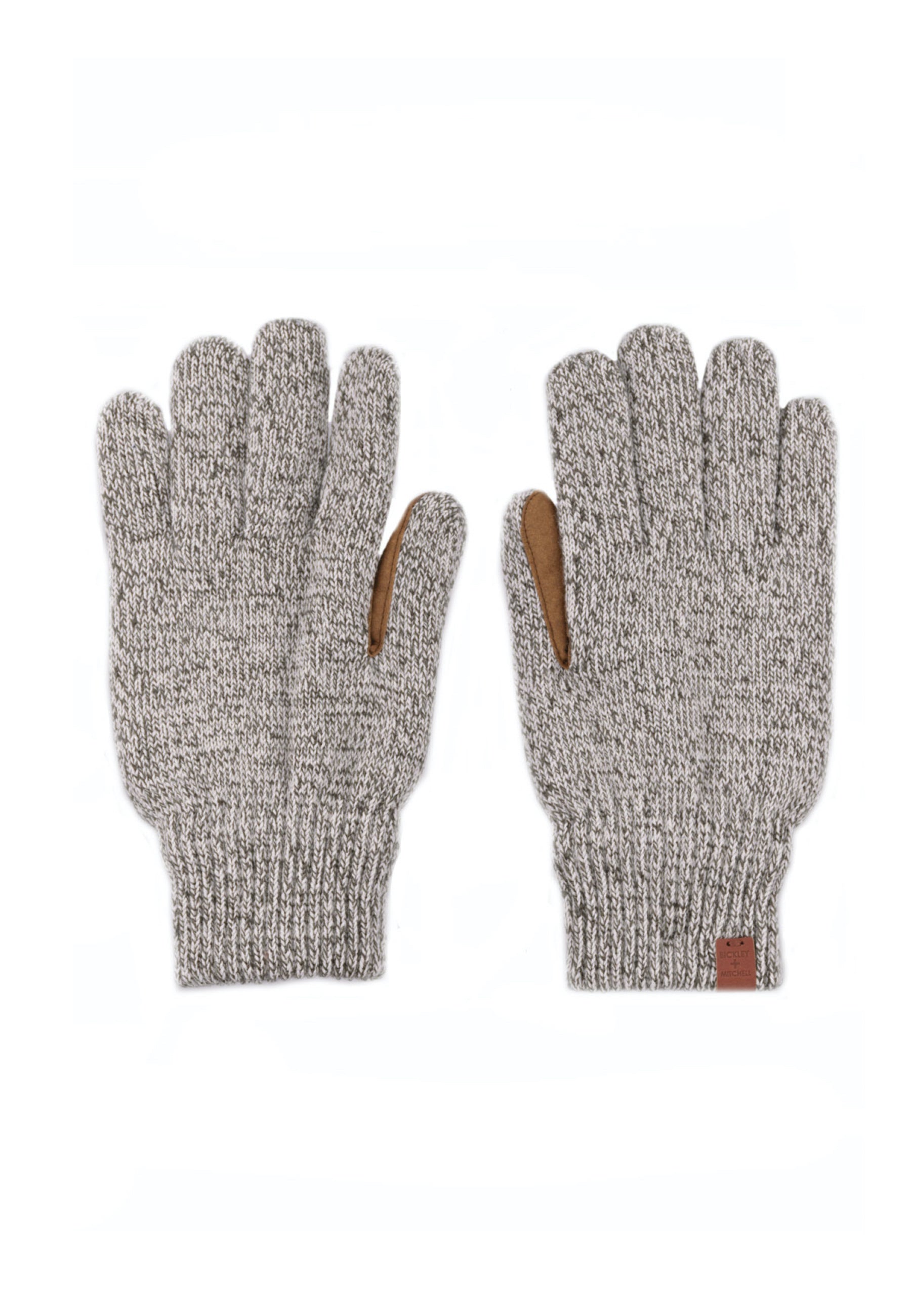 Wool Blend Suede Patch Gloves