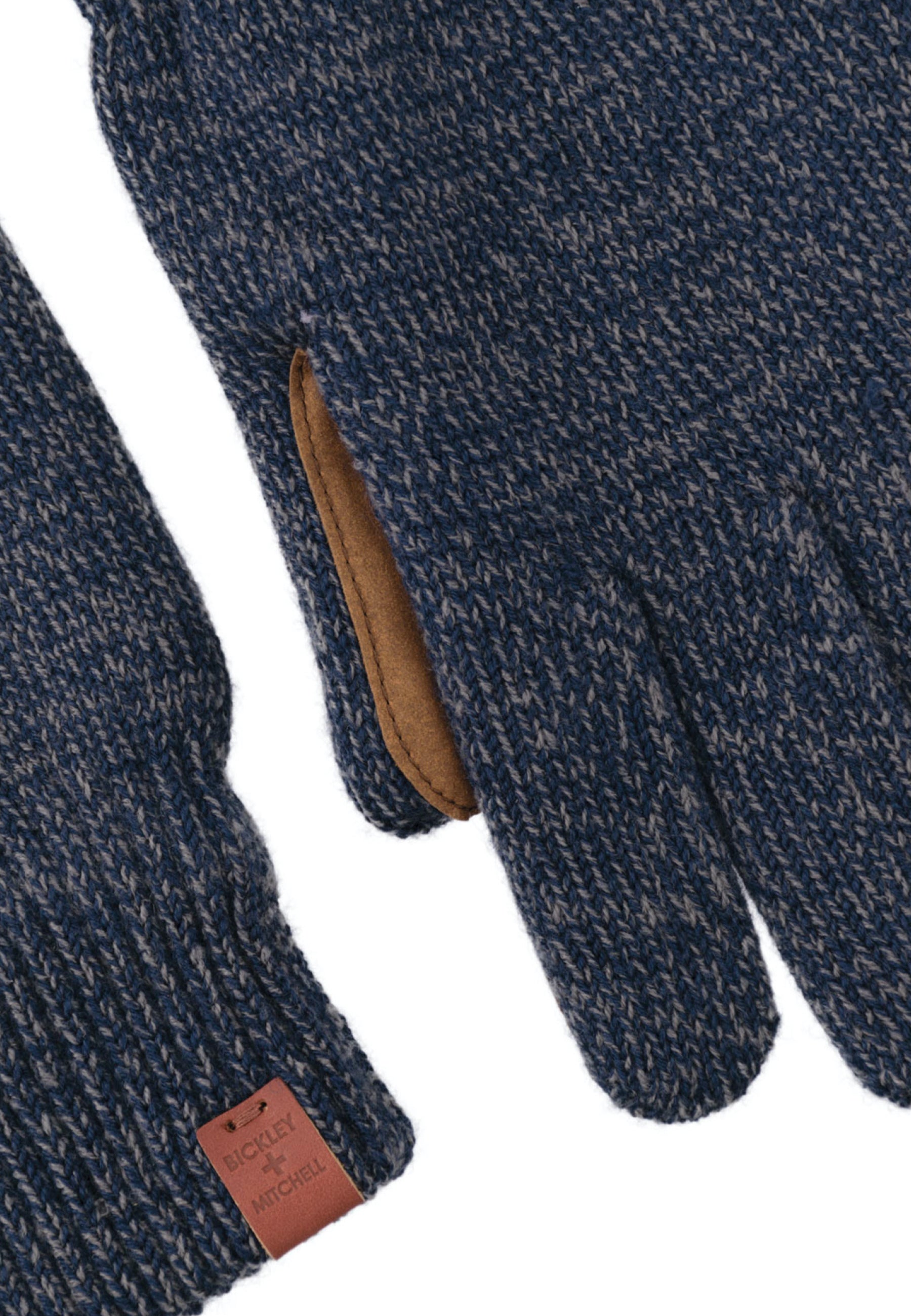 Wool Blend Suede Patch Gloves