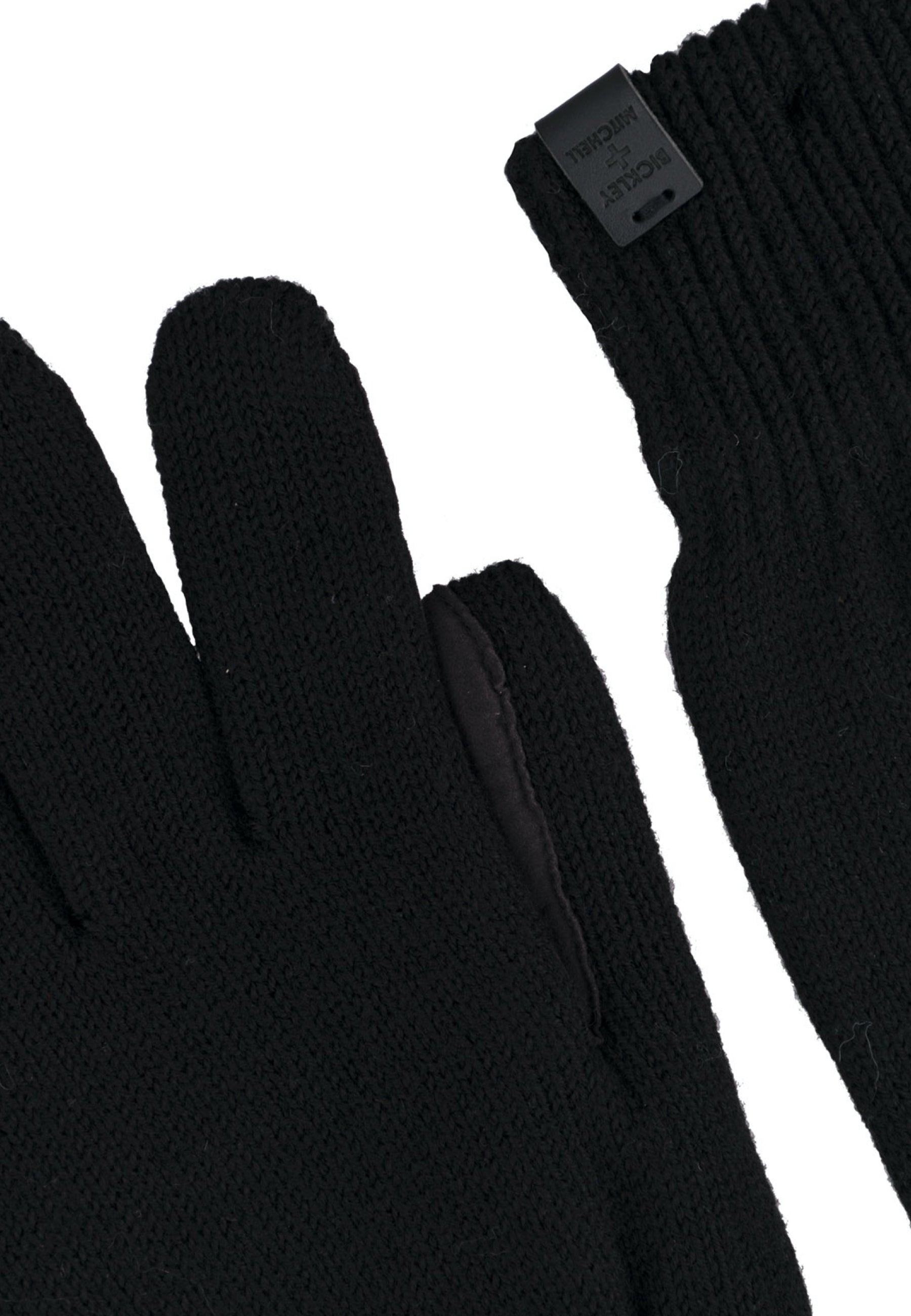 Wool Blend Suede Patch Gloves