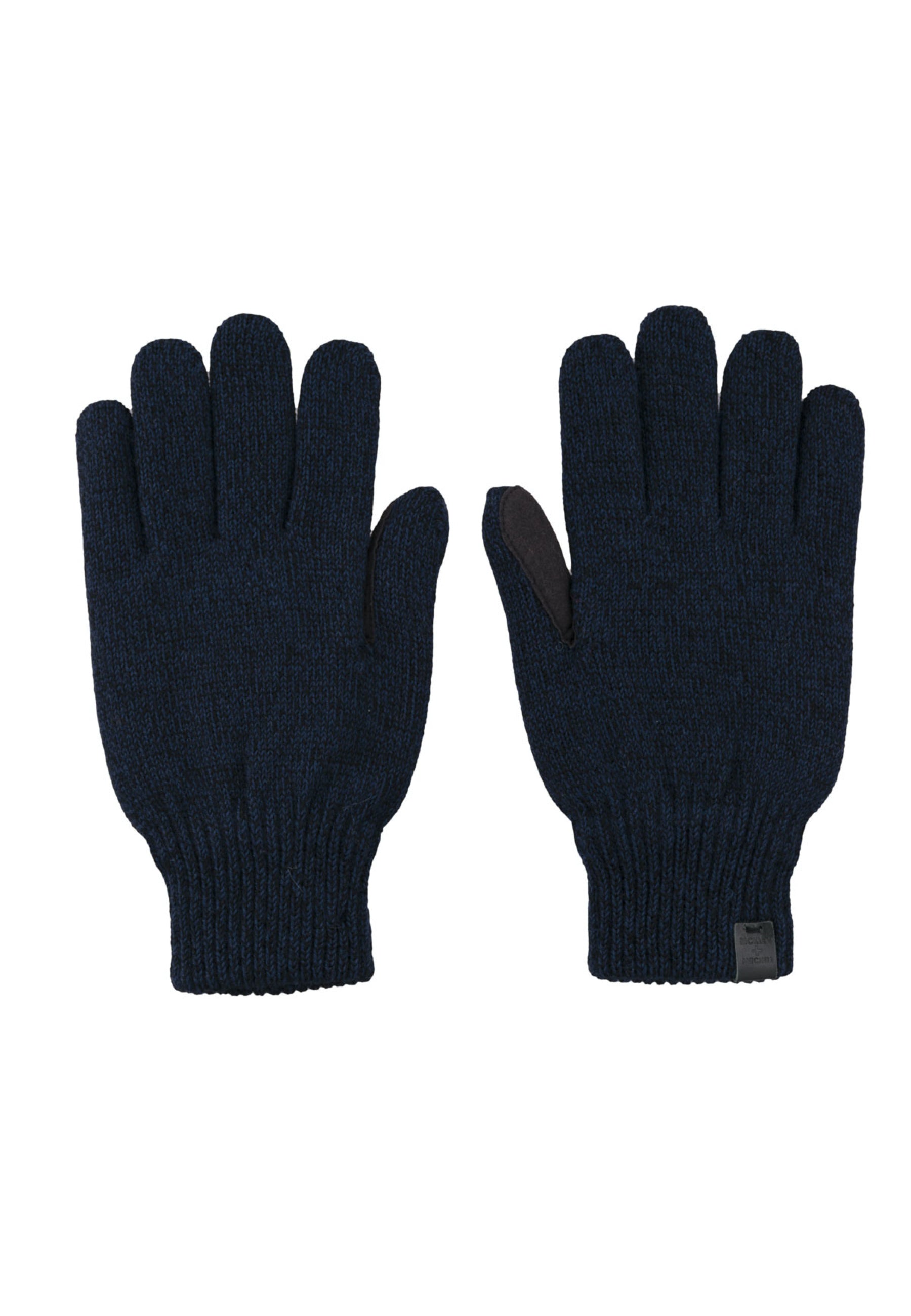 Wool Blend Suede Patch Gloves