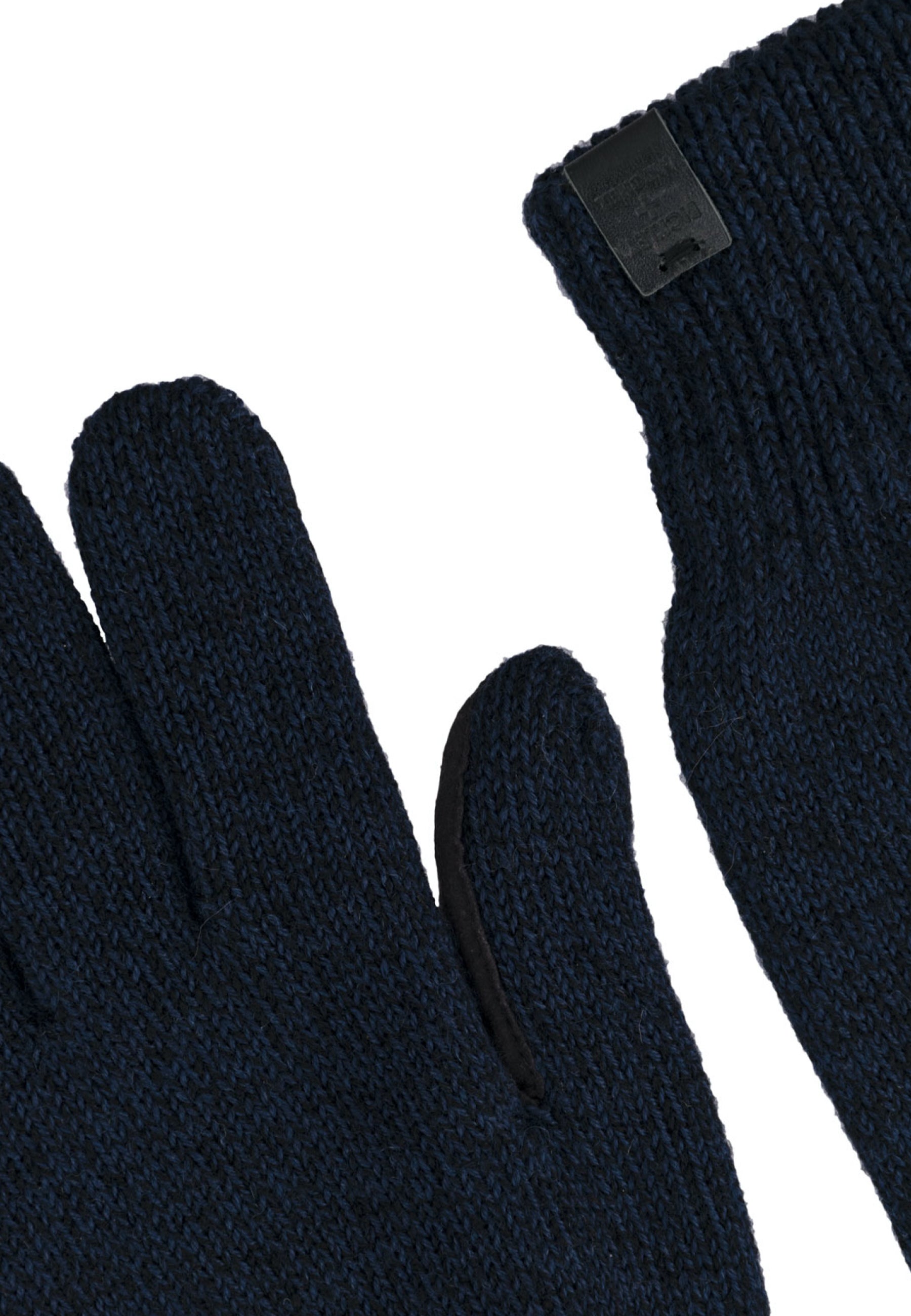 Wool Blend Suede Patch Gloves