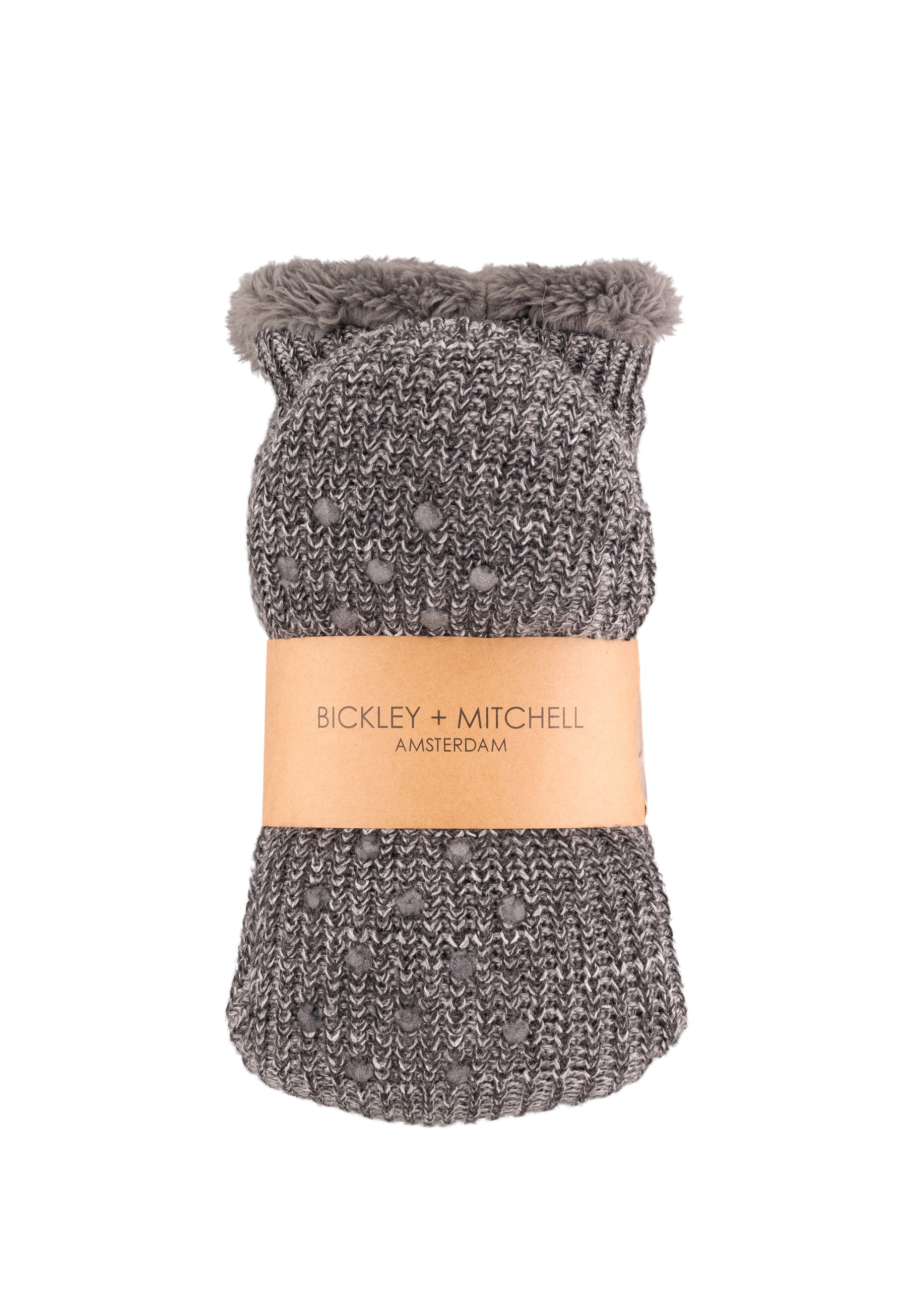 Melange Wool Blend Lined Slipper Socks