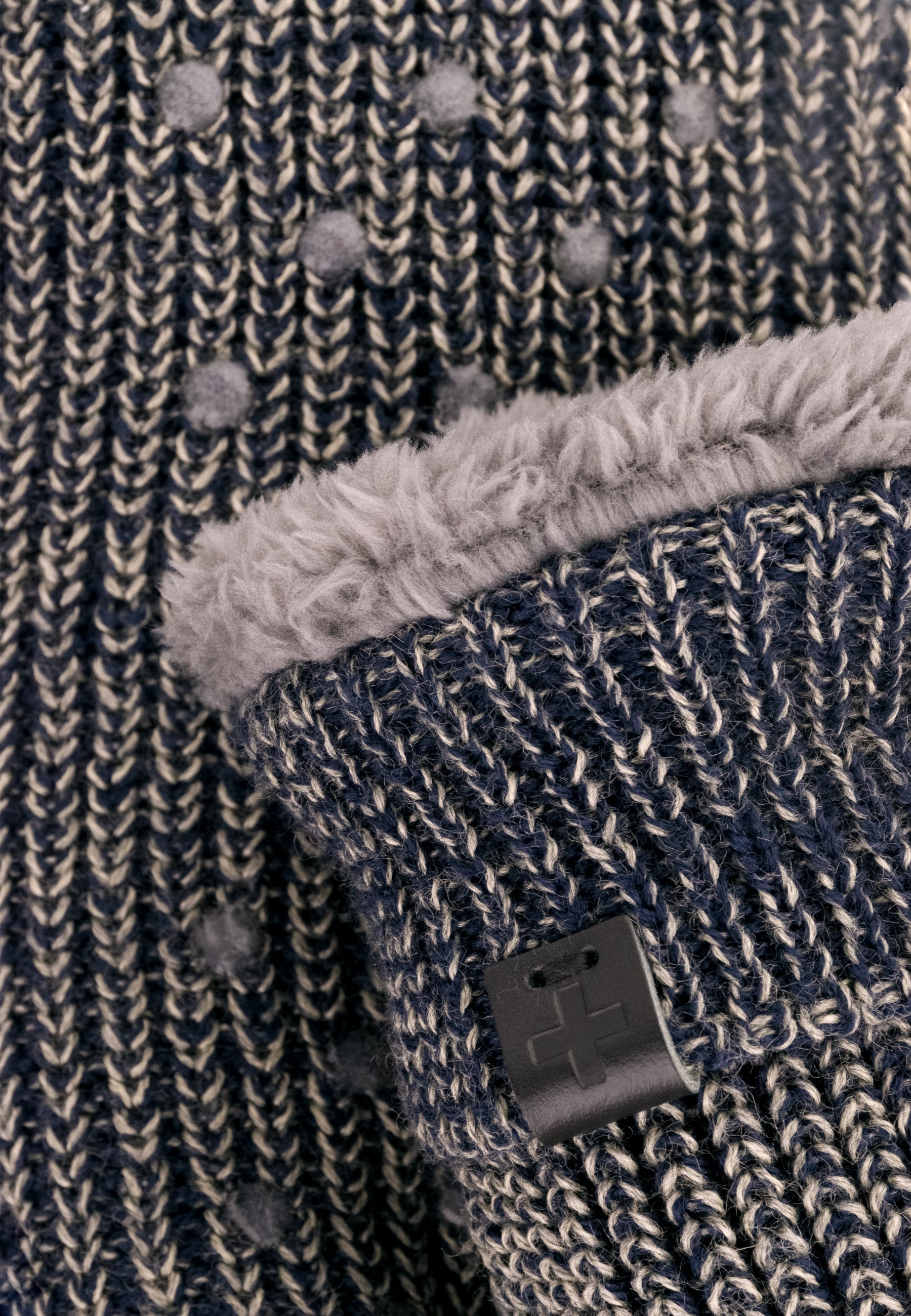 Melange Wool Blend Lined Slipper Socks