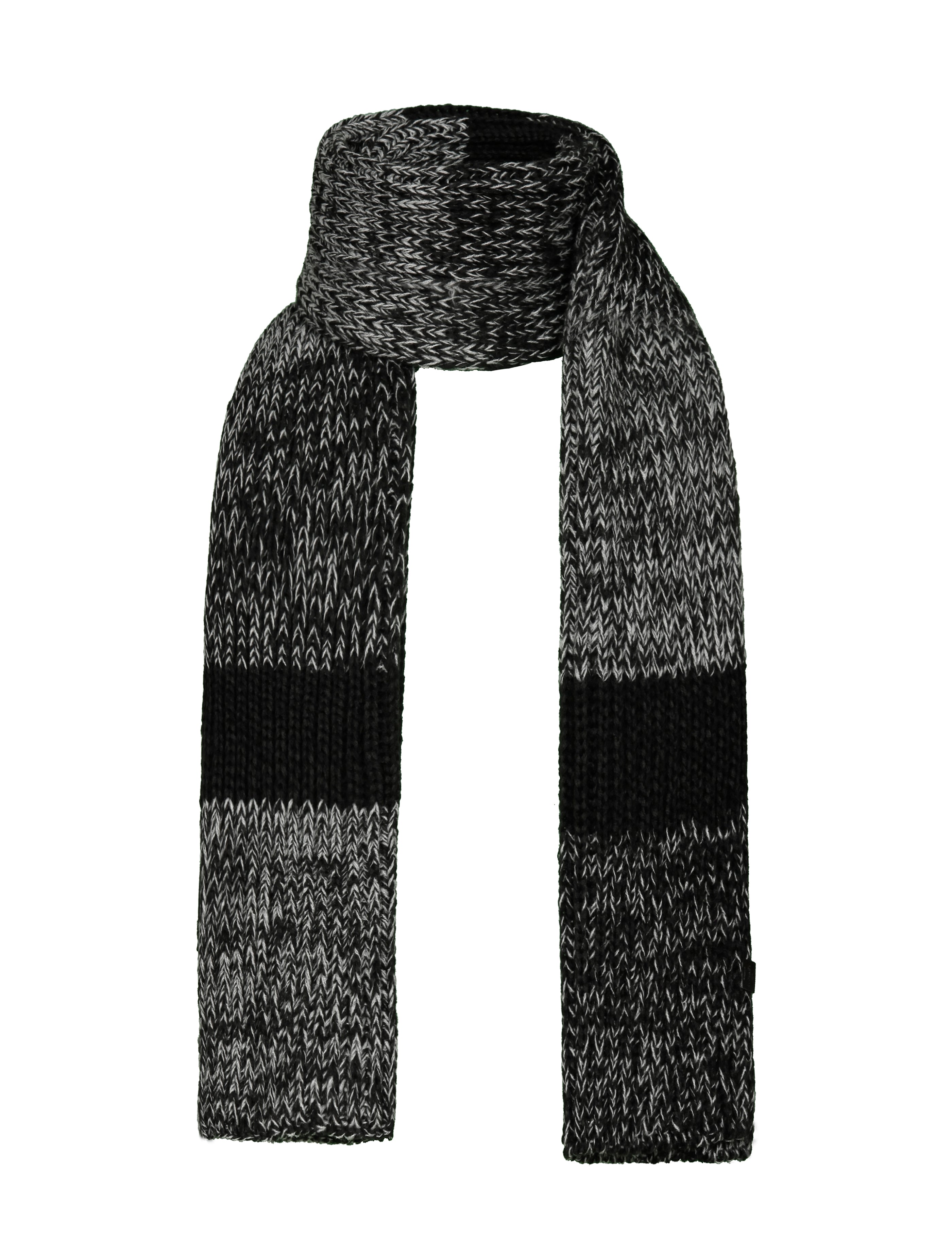 Melange Stripe Rib Scarf