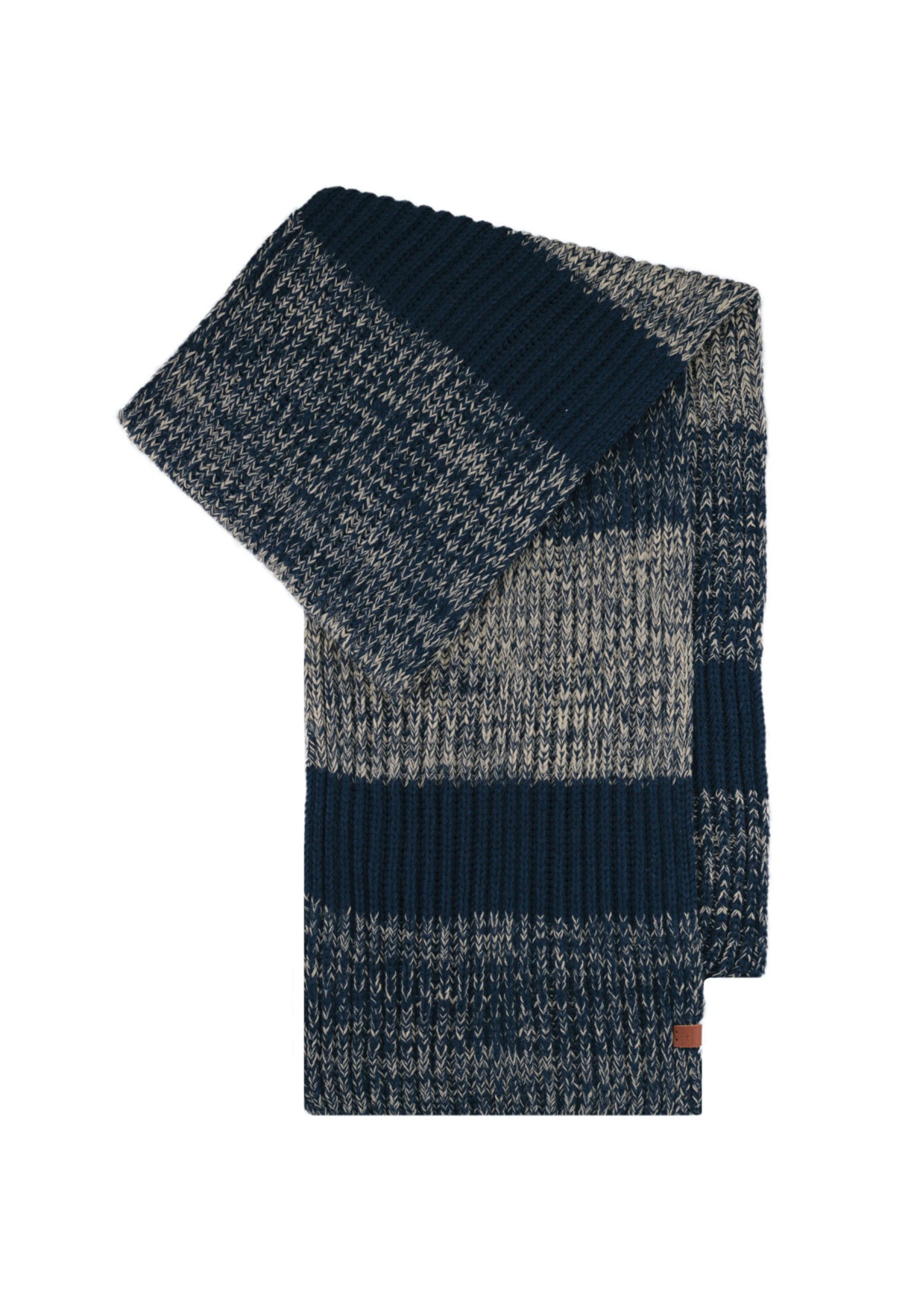 Melange Stripe Rib Scarf