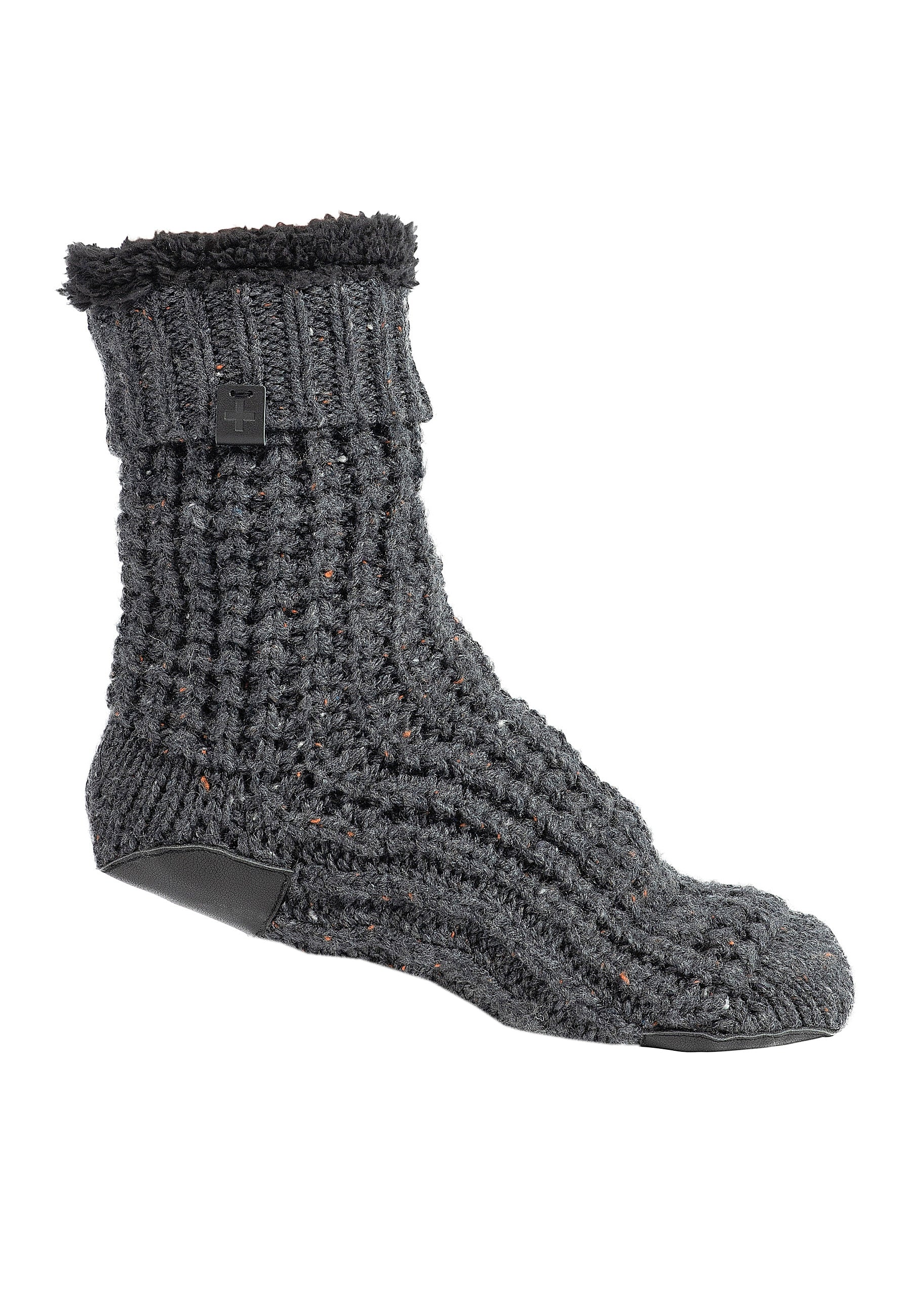 Wool Blend Waffle Fleck Slipper Socks