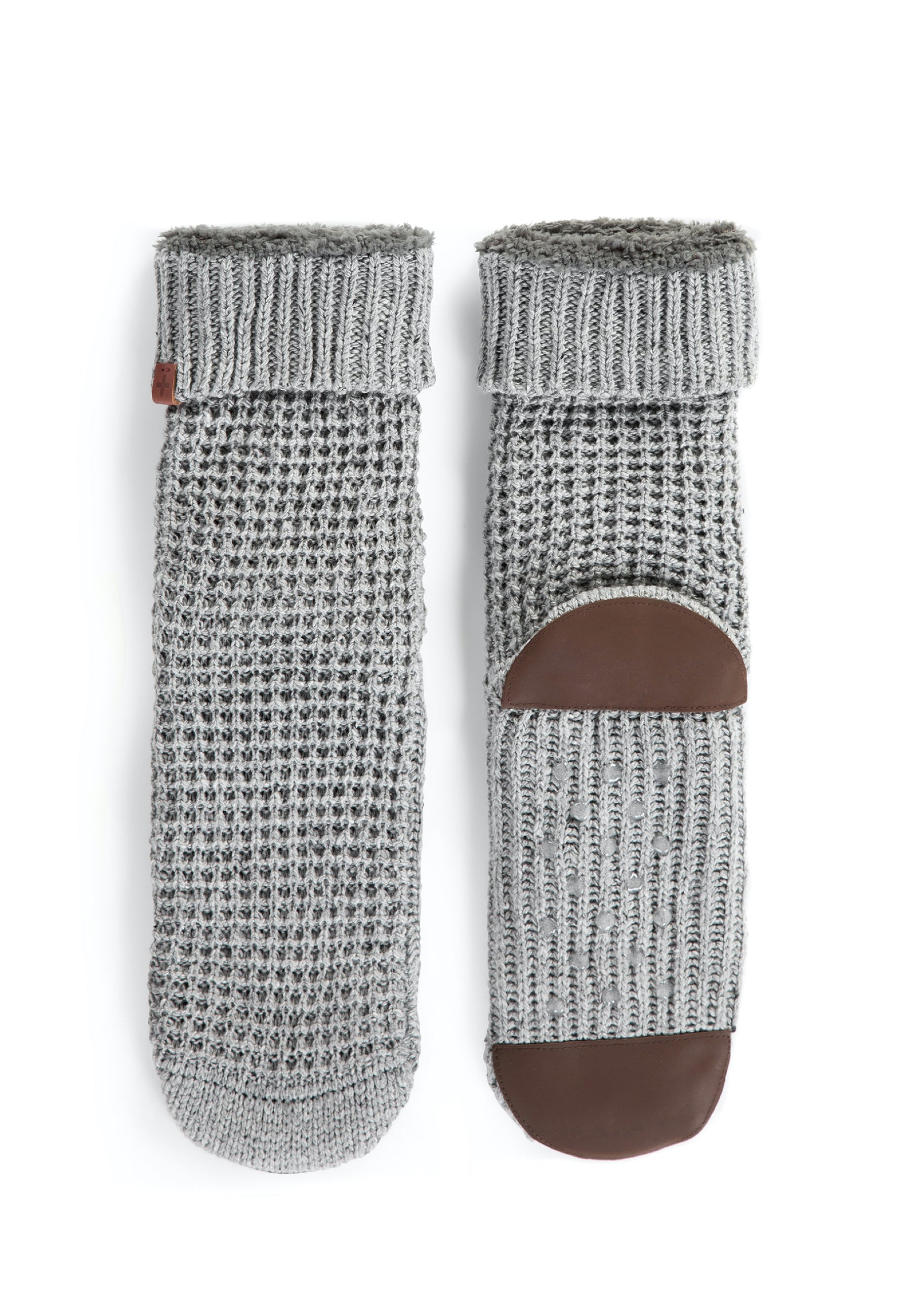 Wool Blend Waffle Fleck Slipper Socks