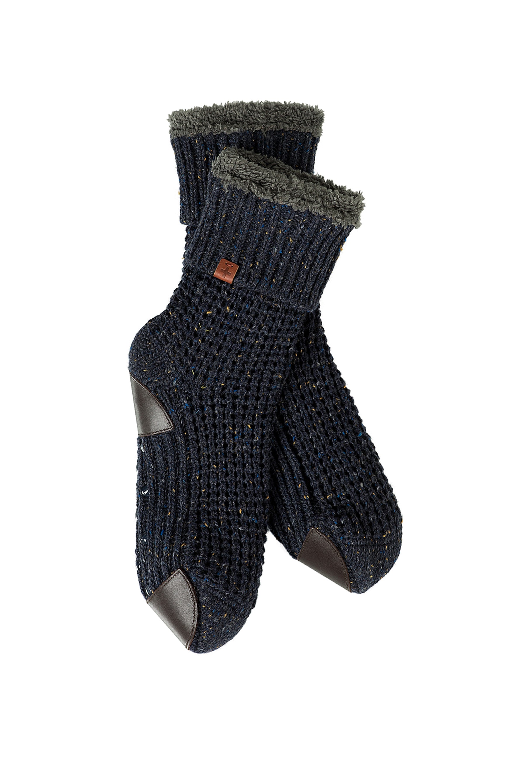 Wool Blend Waffle Fleck Slipper Socks