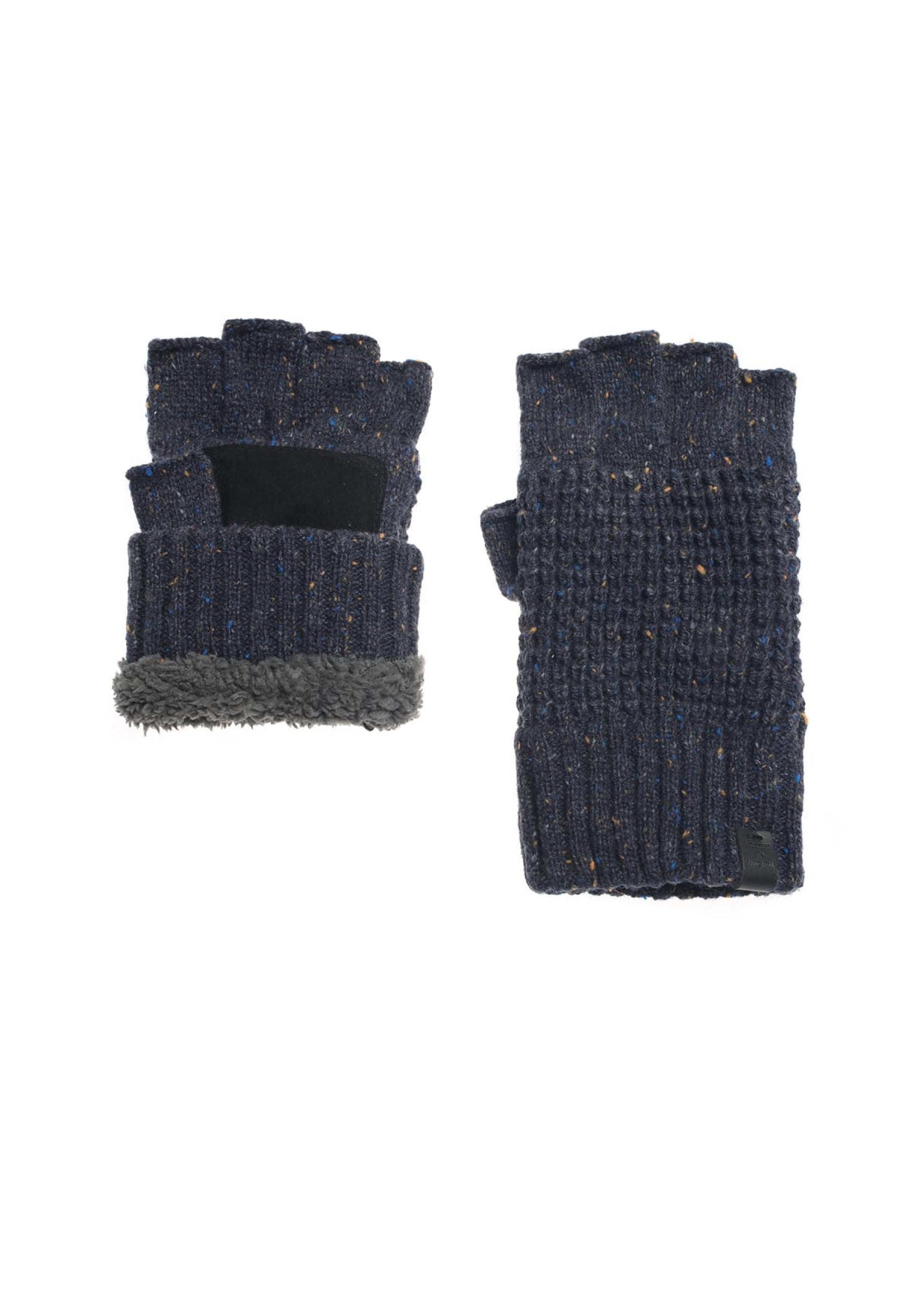 Chunky Wool Blend Teddy Lined Fingrless Gloves