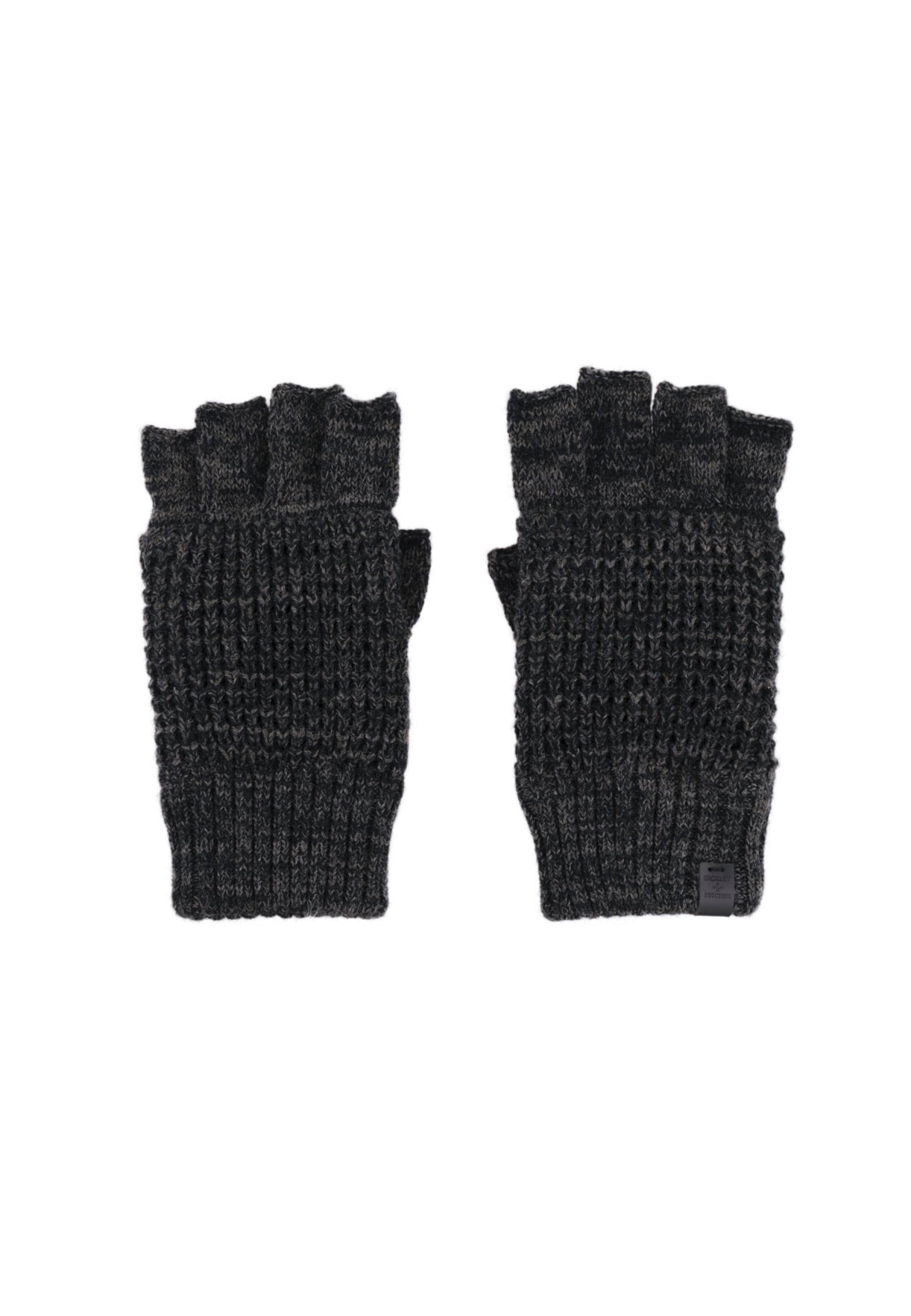 Wool Waffle Teddy Fingerless Gloves