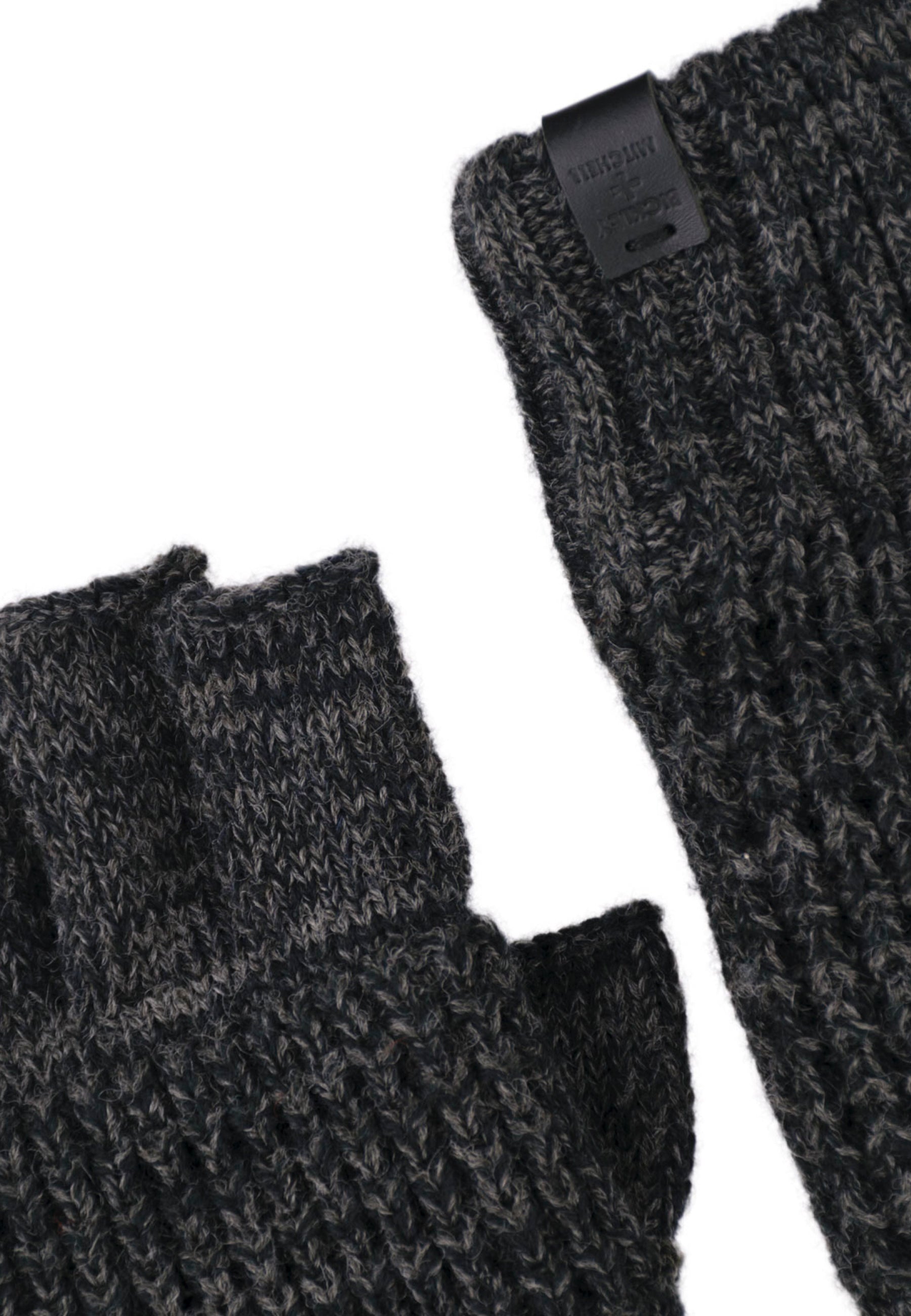 Wool Waffle Teddy Fingerless Gloves