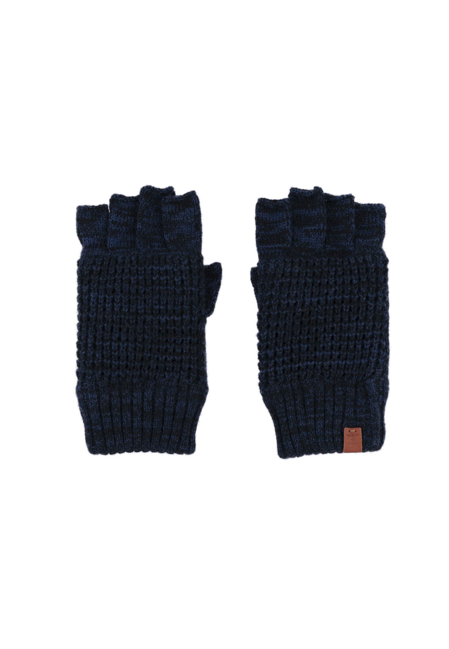 Wool Waffle Teddy Fingerless Gloves