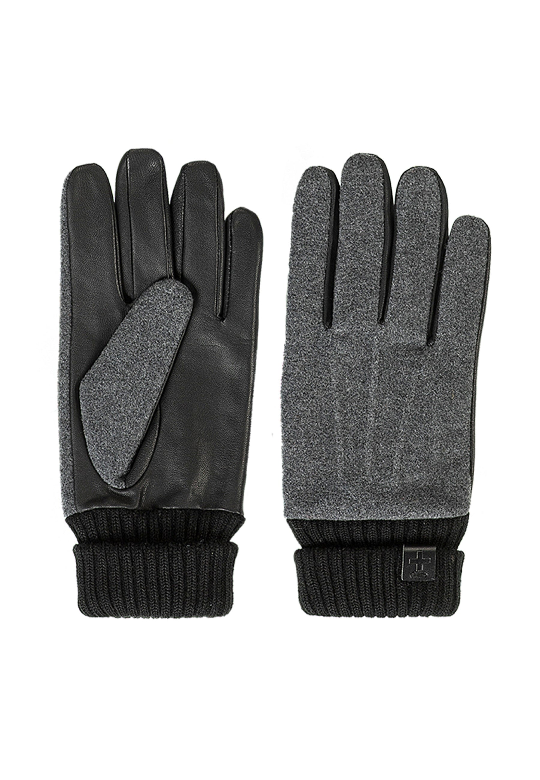 Leather& Felted Wool Gloves