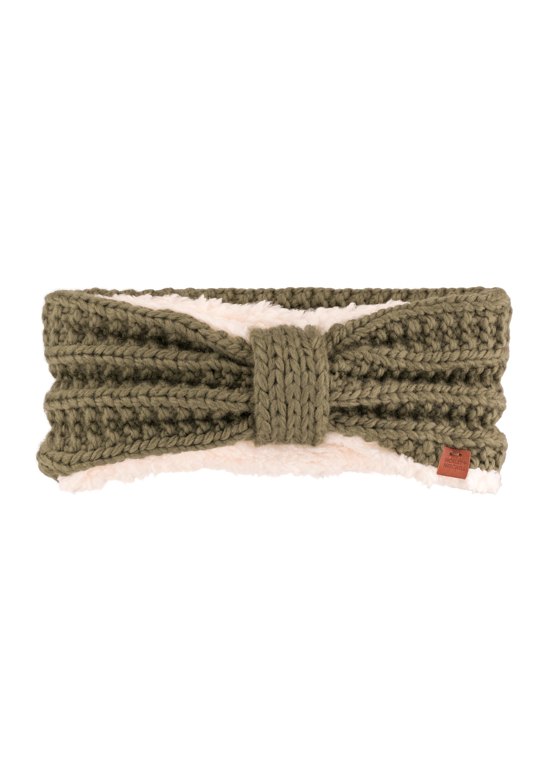 Cable Knit Headband with Teddy Lining