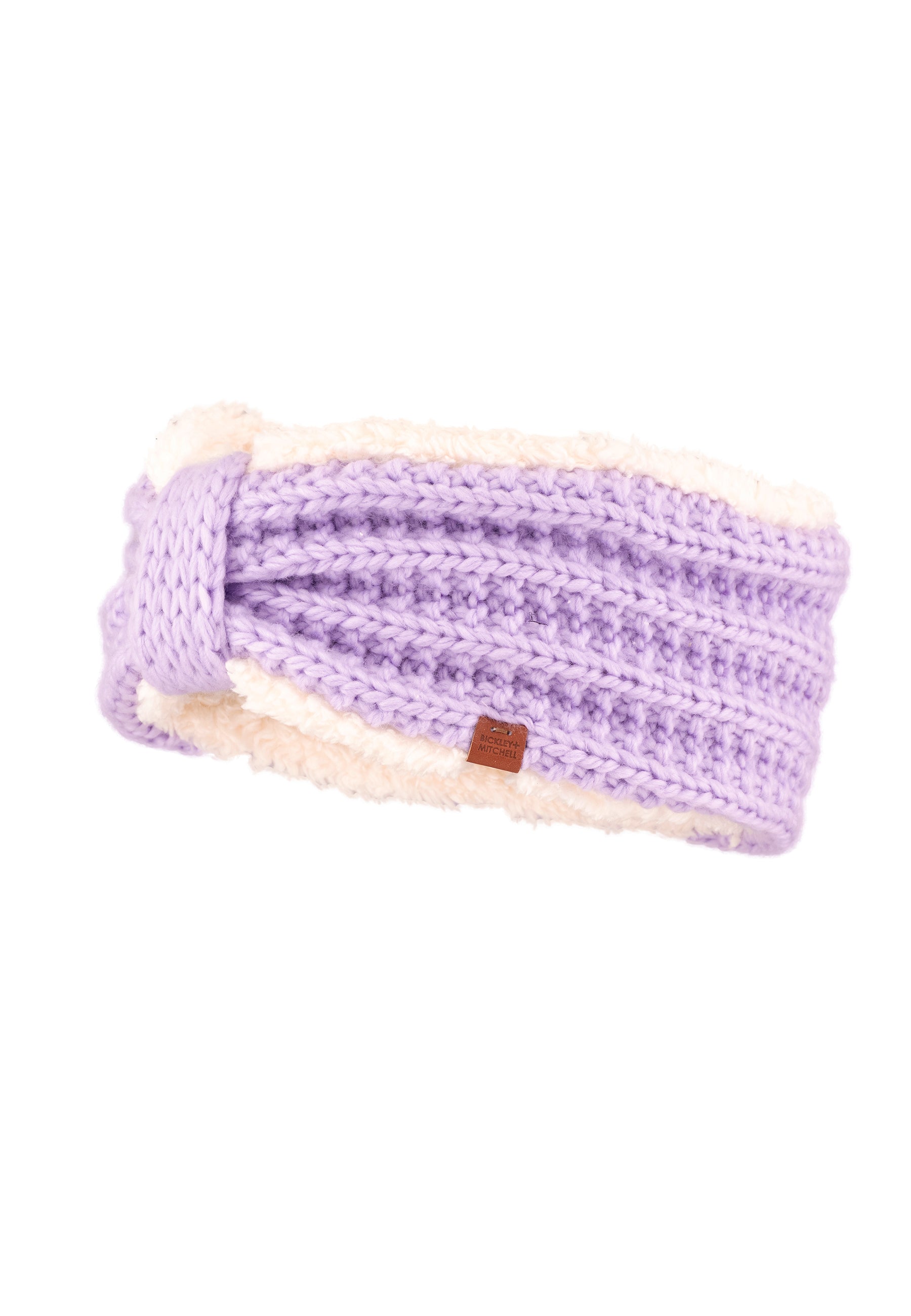 Cable Knit Headband with Teddy Lining